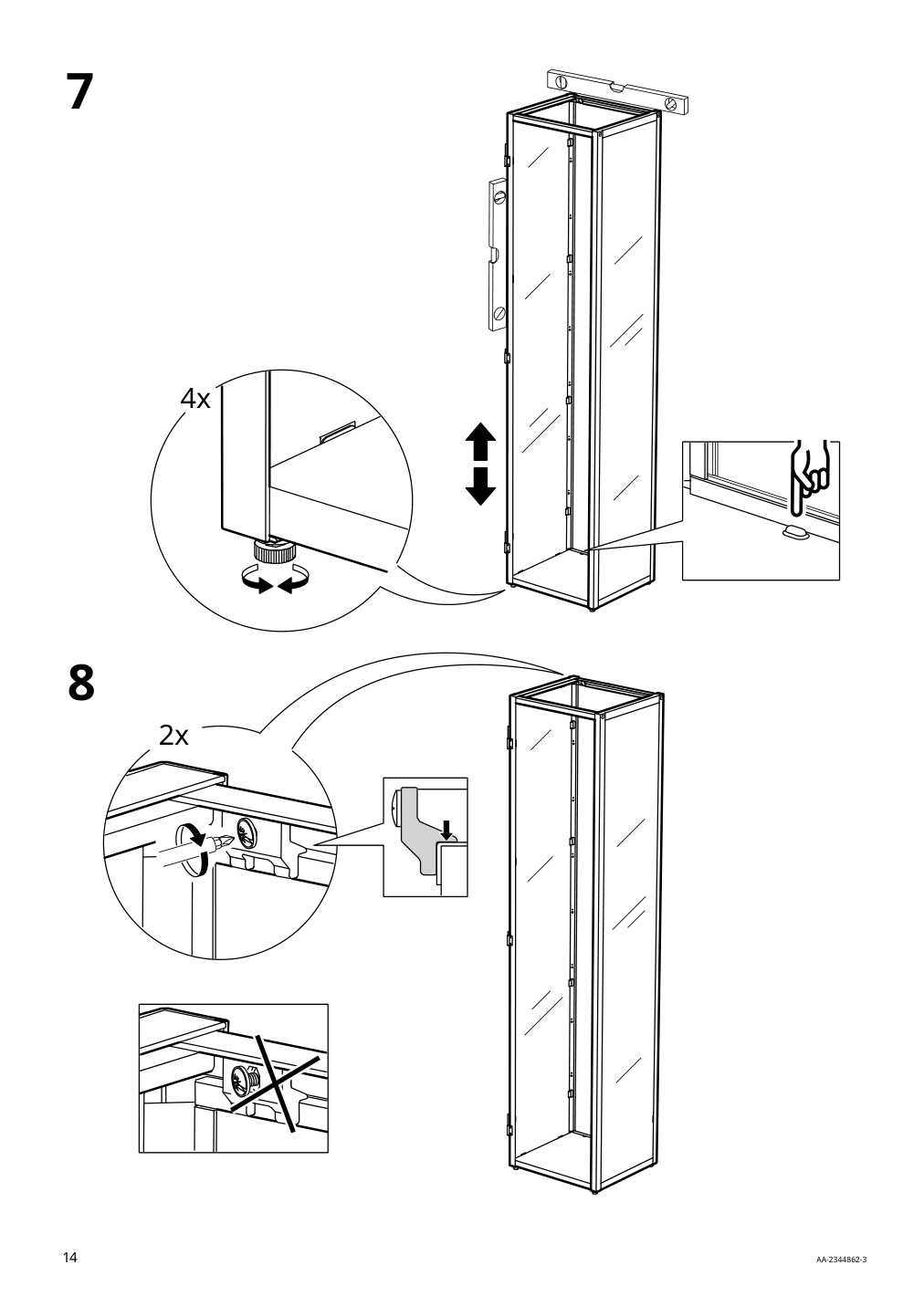 Assembly instructions for IKEA Blaliden glass door cabinet black | Page 14 - IKEA BLÅLIDEN / STRIMSÄV glass-door cabinet with lighting 895.229.25