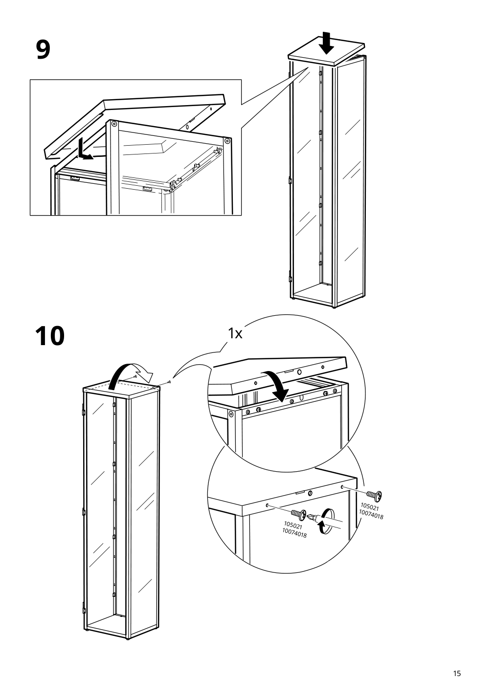 Assembly instructions for IKEA Blaliden glass door cabinet white | Page 15 - IKEA BLÅLIDEN glass-door cabinet 005.012.43