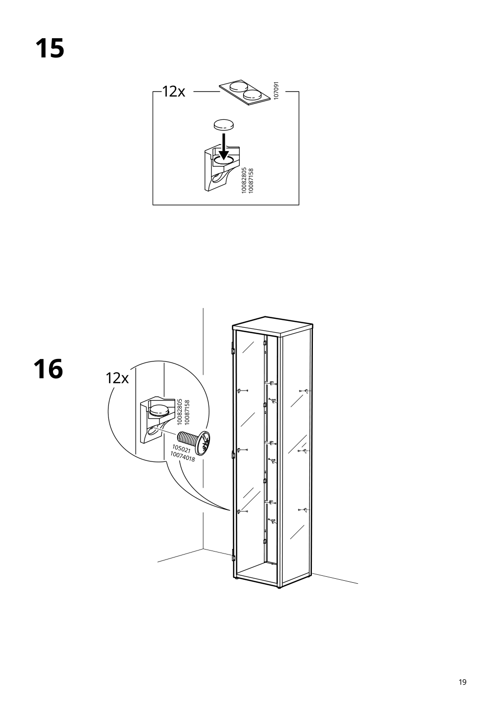 Assembly instructions for IKEA Blaliden glass door cabinet white | Page 19 - IKEA BLÅLIDEN / STRIMSÄV glass-door cabinet with lighting 395.229.56