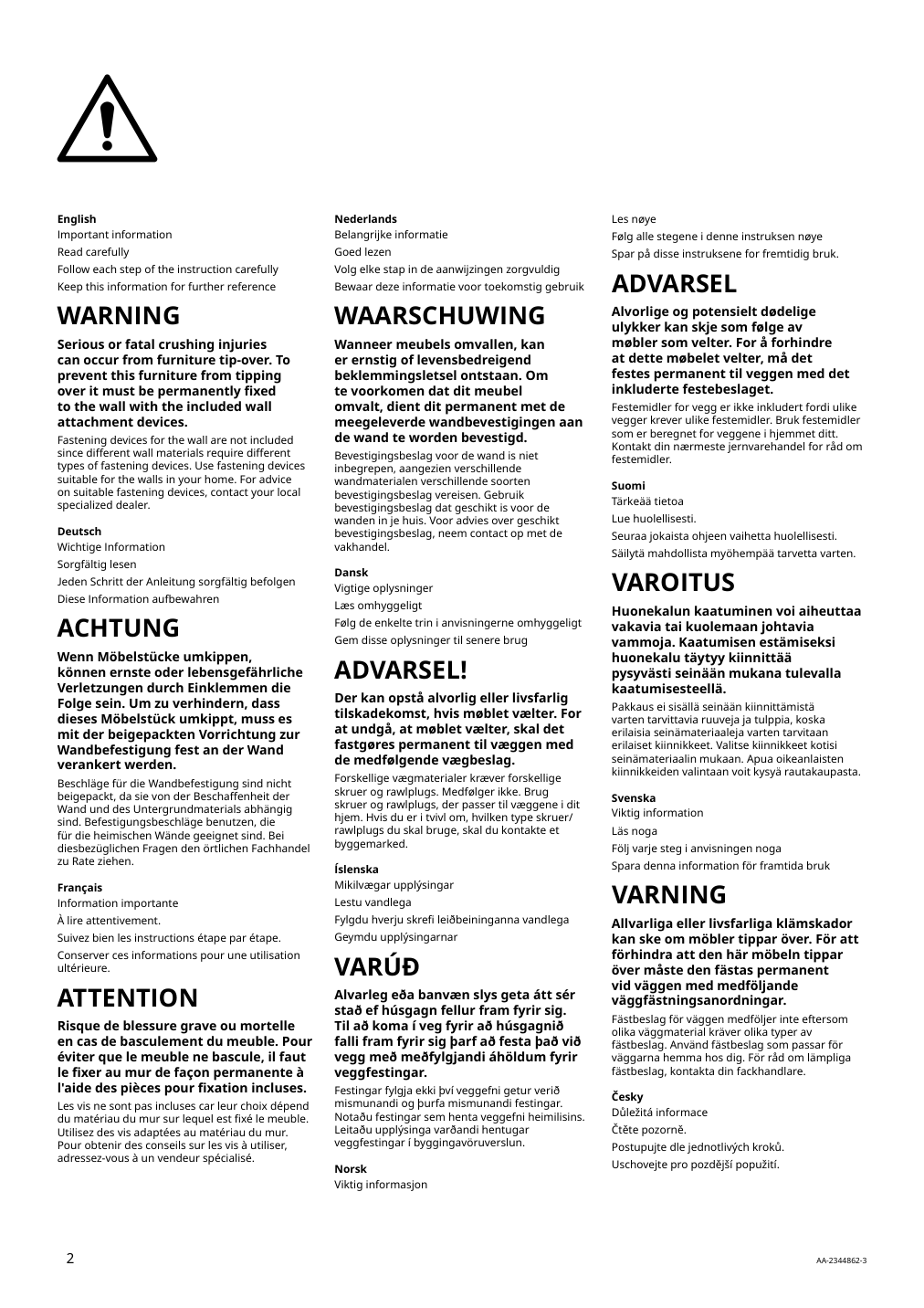 Assembly instructions for IKEA Blaliden glass door cabinet black | Page 2 - IKEA BLÅLIDEN glass-door cabinet 005.205.19