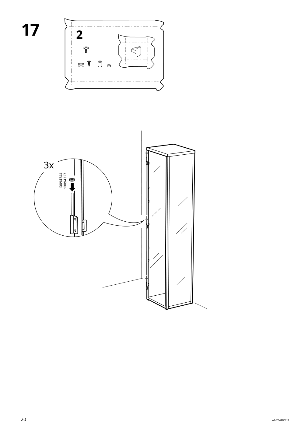 Assembly instructions for IKEA Blaliden glass door cabinet black | Page 20 - IKEA BLÅLIDEN glass-door cabinet 005.205.19