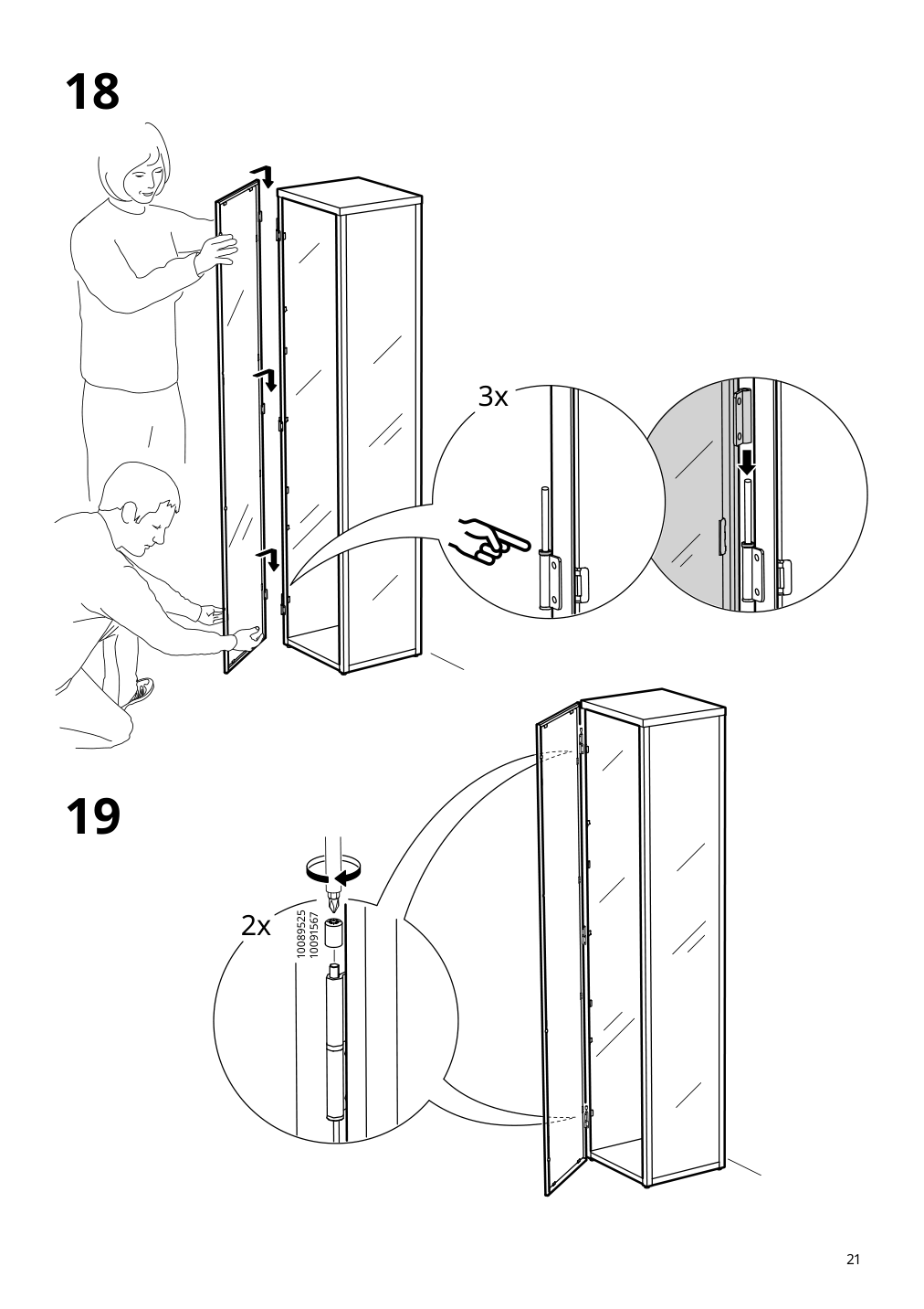 Assembly instructions for IKEA Blaliden glass door cabinet white | Page 21 - IKEA BLÅLIDEN / STRIMSÄV glass-door cabinet with lighting 395.229.56