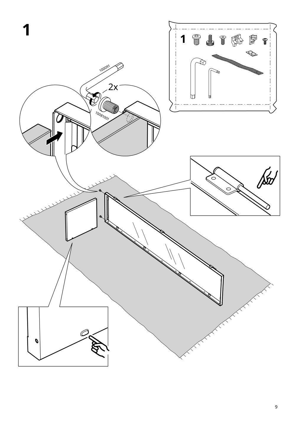 Assembly instructions for IKEA Blaliden glass door cabinet white | Page 9 - IKEA BLÅLIDEN glass-door cabinet 005.012.43