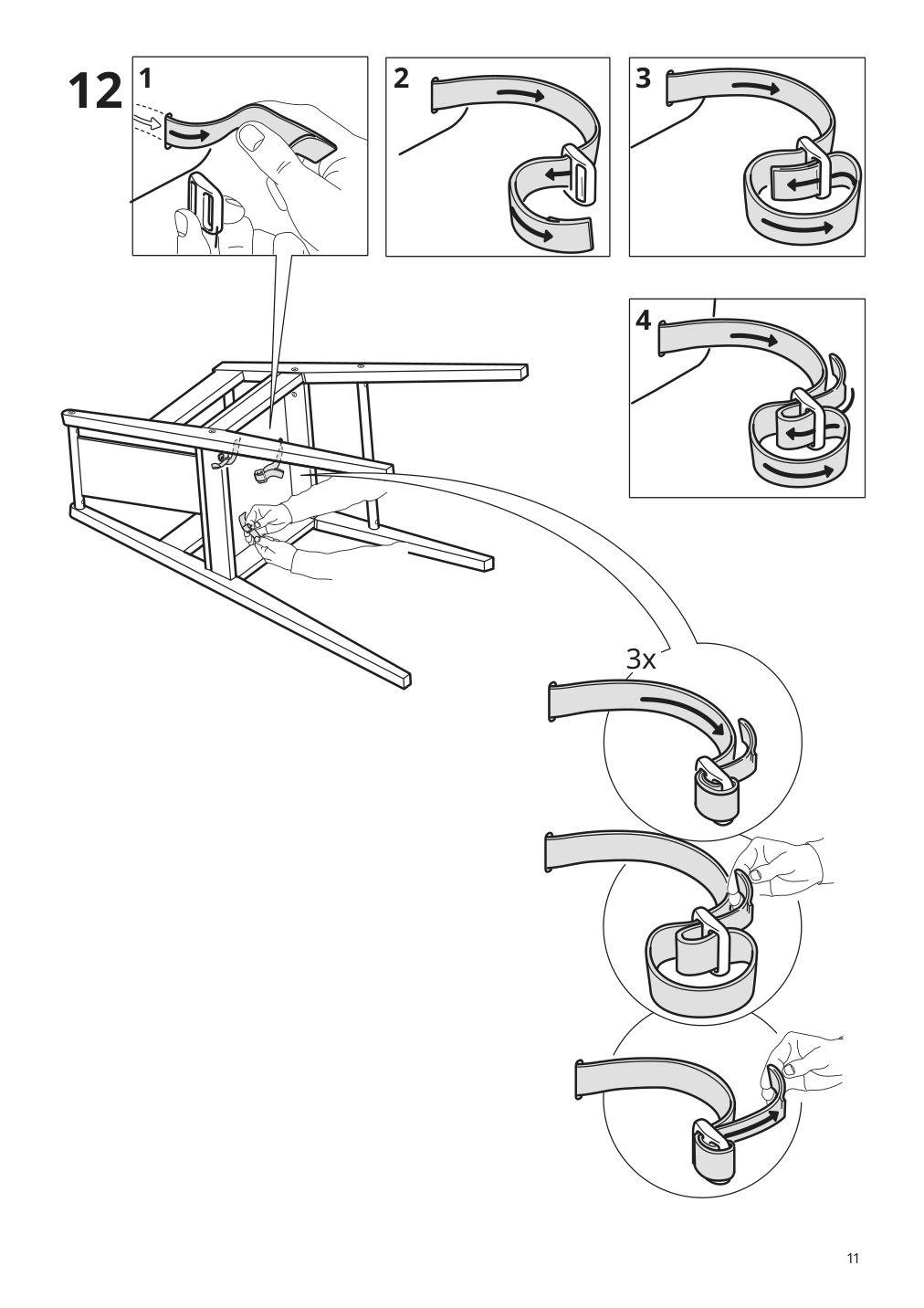 Assembly instructions for IKEA Blames high chair with tray black | Page 11 - IKEA BLÅMES high chair with tray 501.650.79