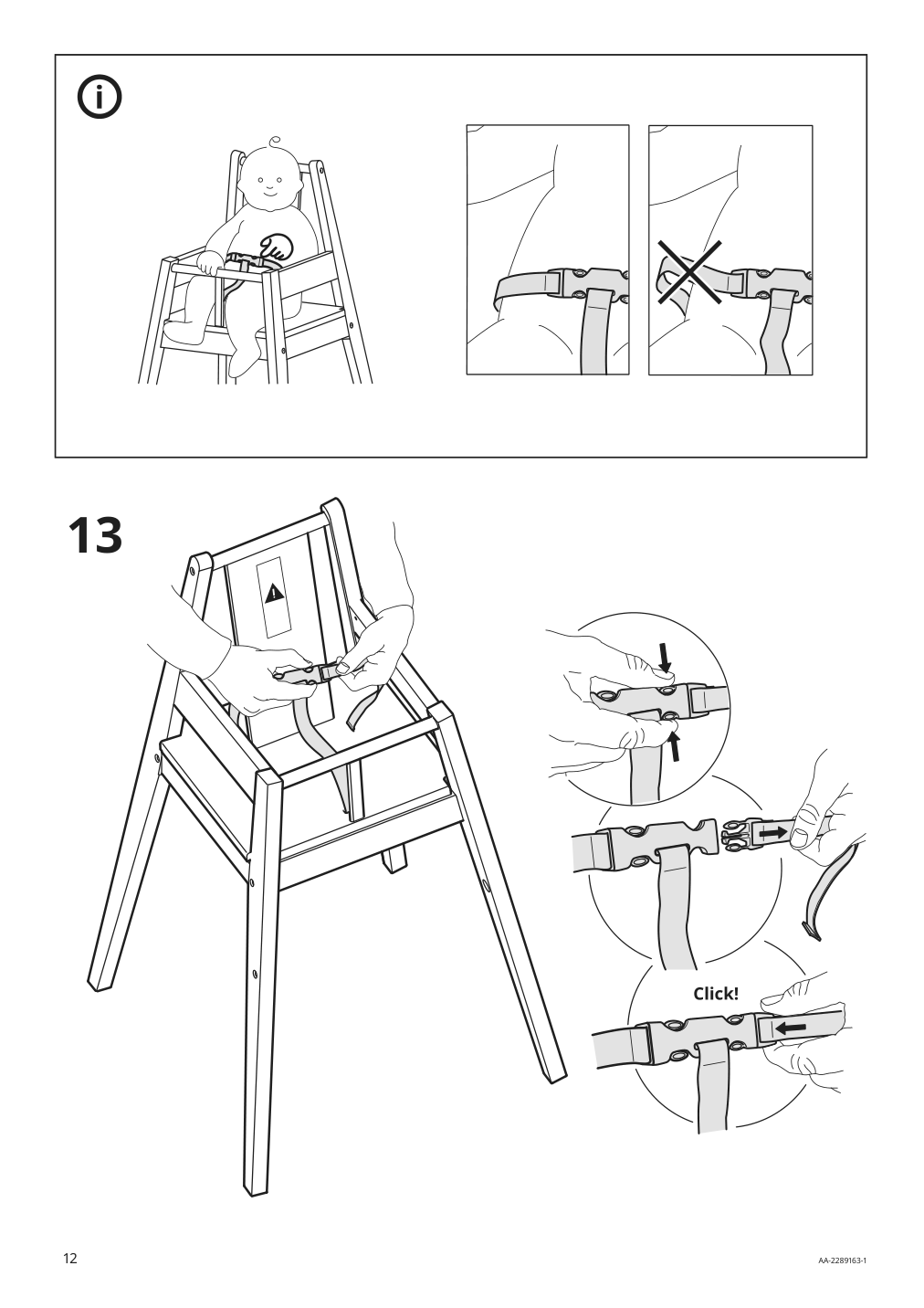 Assembly instructions for IKEA Blames high chair with tray black | Page 12 - IKEA BLÅMES high chair with tray 501.650.79