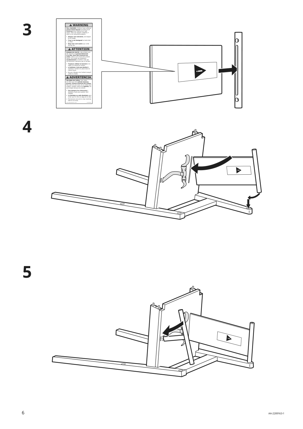 Assembly instructions for IKEA Blames high chair with tray black | Page 6 - IKEA BLÅMES high chair with tray 501.650.79