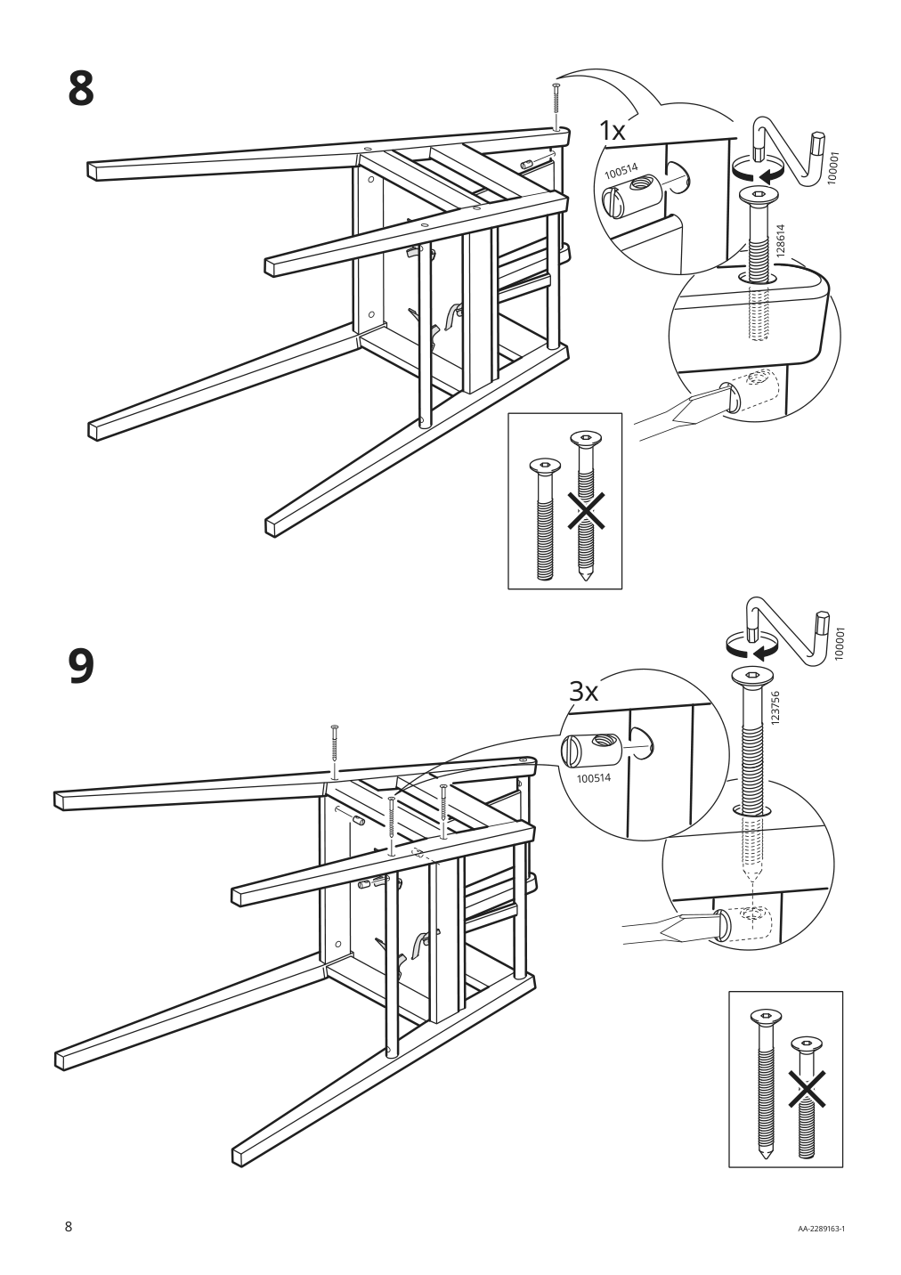 Assembly instructions for IKEA Blames high chair with tray black | Page 8 - IKEA BLÅMES high chair with tray 501.650.79