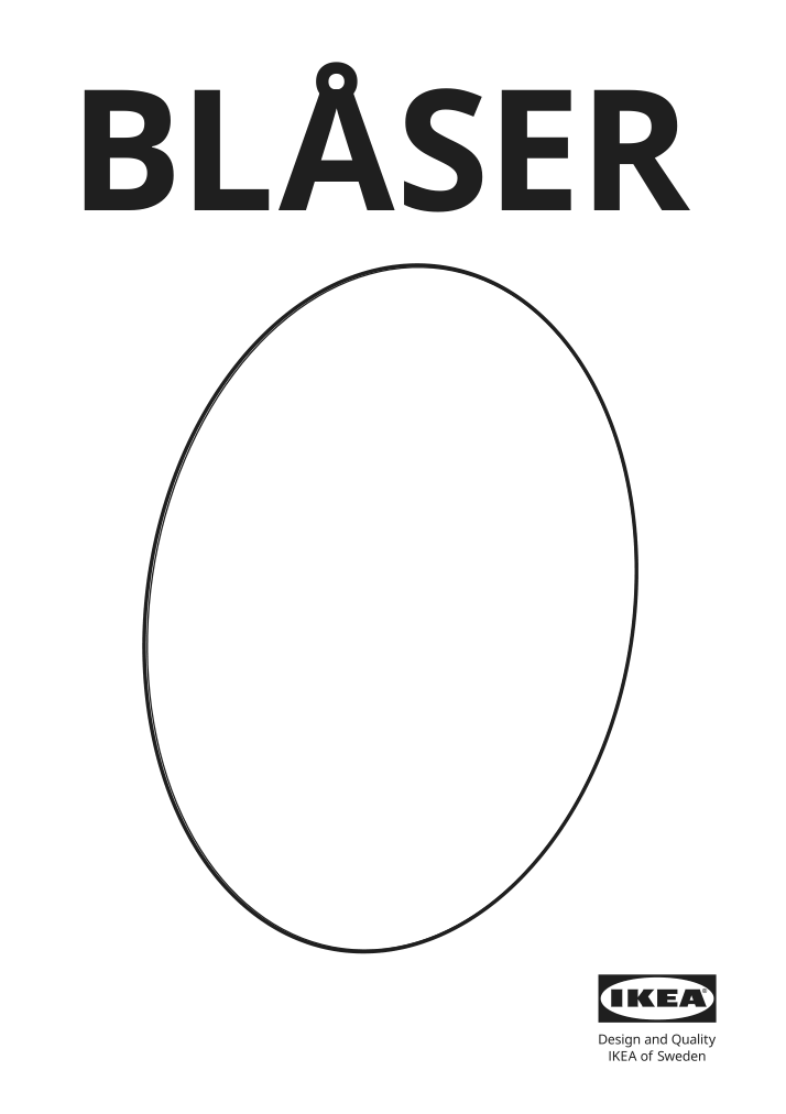 Assembly instructions for IKEA Blaser mirror | Page 1 - IKEA BLÅSER mirror 105.343.37