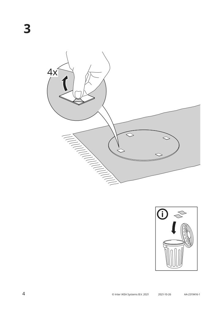 Assembly instructions for IKEA Blaser mirror | Page 4 - IKEA BLÅSER mirror 105.343.37