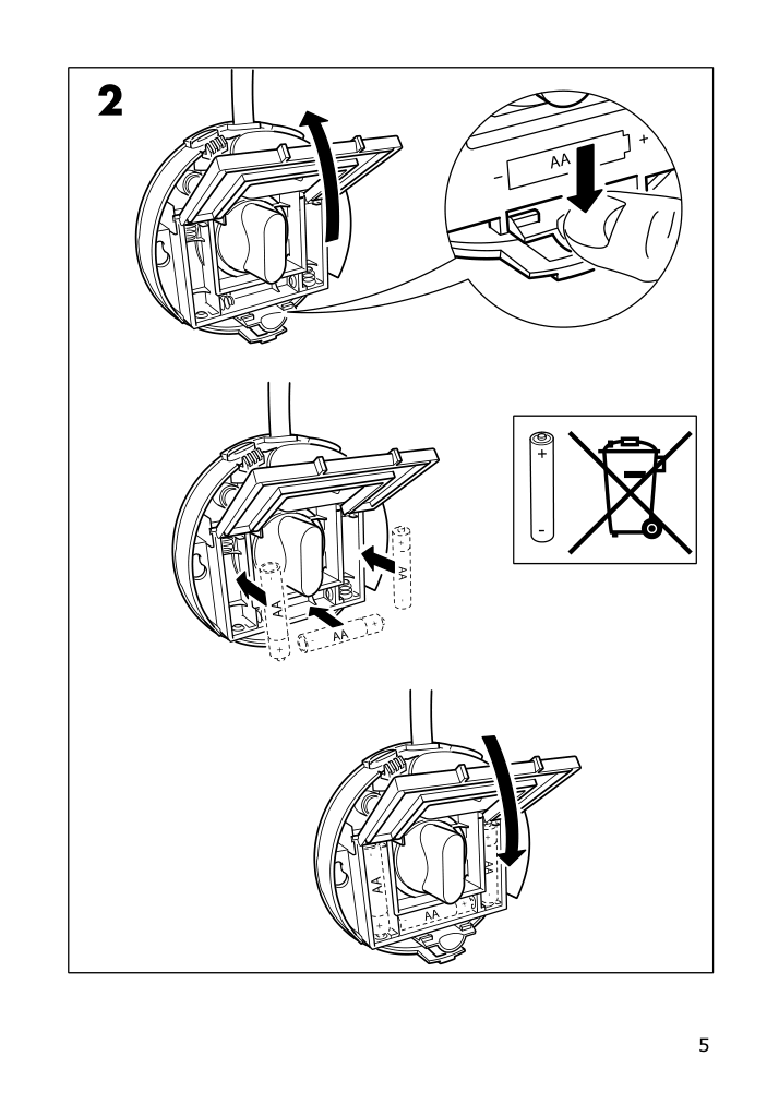 Assembly instructions for IKEA Blavik led wall lamp battery operated blue | Page 5 - IKEA BLÅVIK LED wall lamp 303.122.98