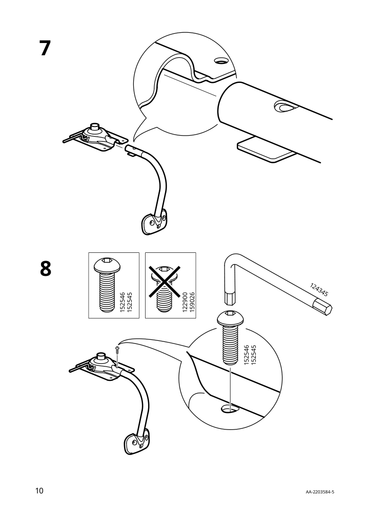 Assembly instructions for IKEA Bleckberget swivel chair idekulla dark gray | Page 10 - IKEA HAUGA/BLECKBERGET desk and storage combination 094.365.02