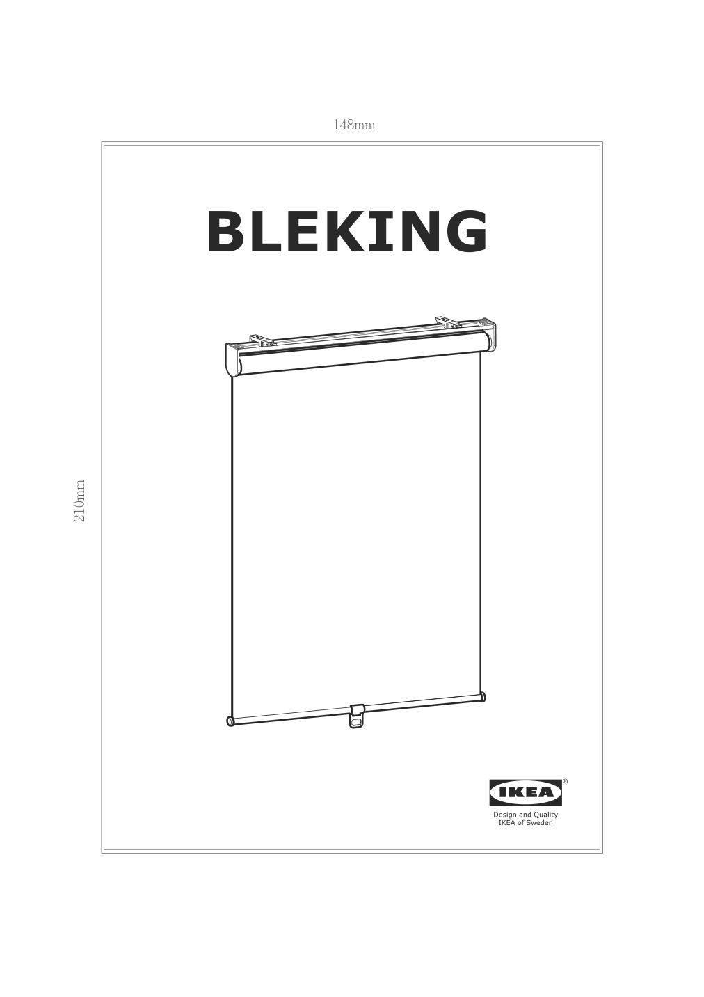 Assembly instructions for IKEA Bleking roller blind red brown | Page 1 - IKEA BLEKING roller blind 704.598.82