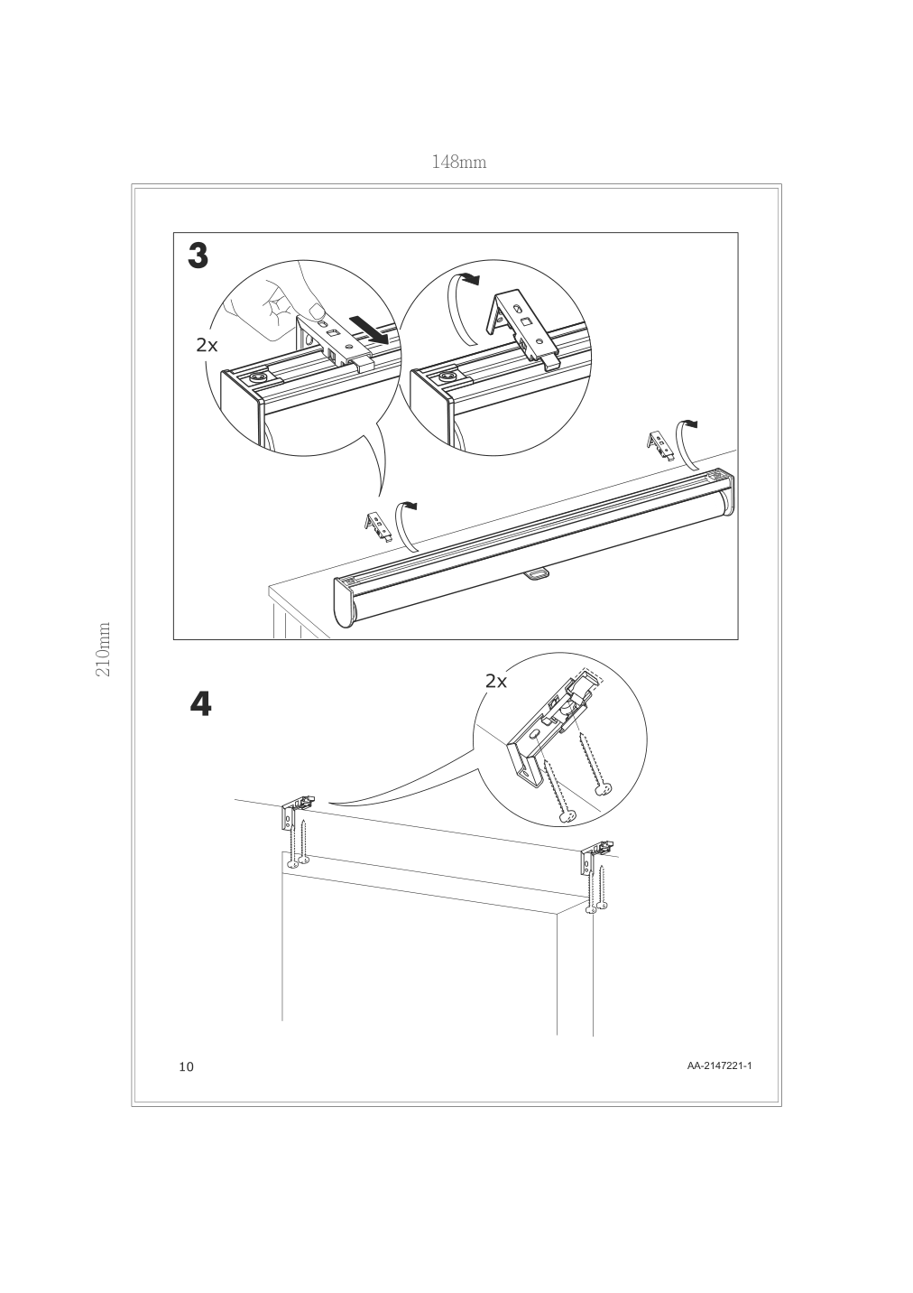 Assembly instructions for IKEA Bleking roller blind red brown | Page 10 - IKEA BLEKING roller blind 704.598.82