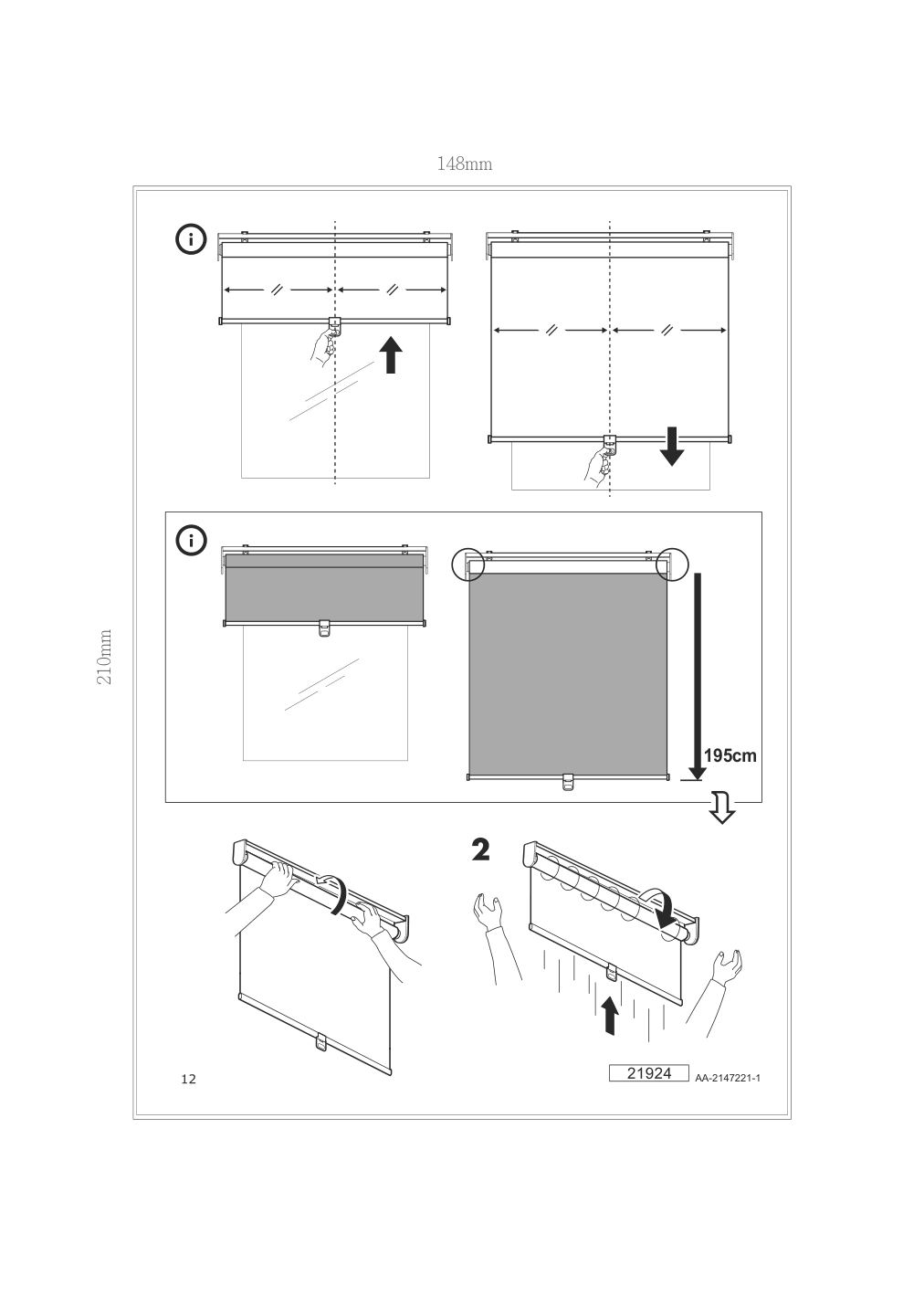 Assembly instructions for IKEA Bleking roller blind red brown | Page 12 - IKEA BLEKING roller blind 704.598.82