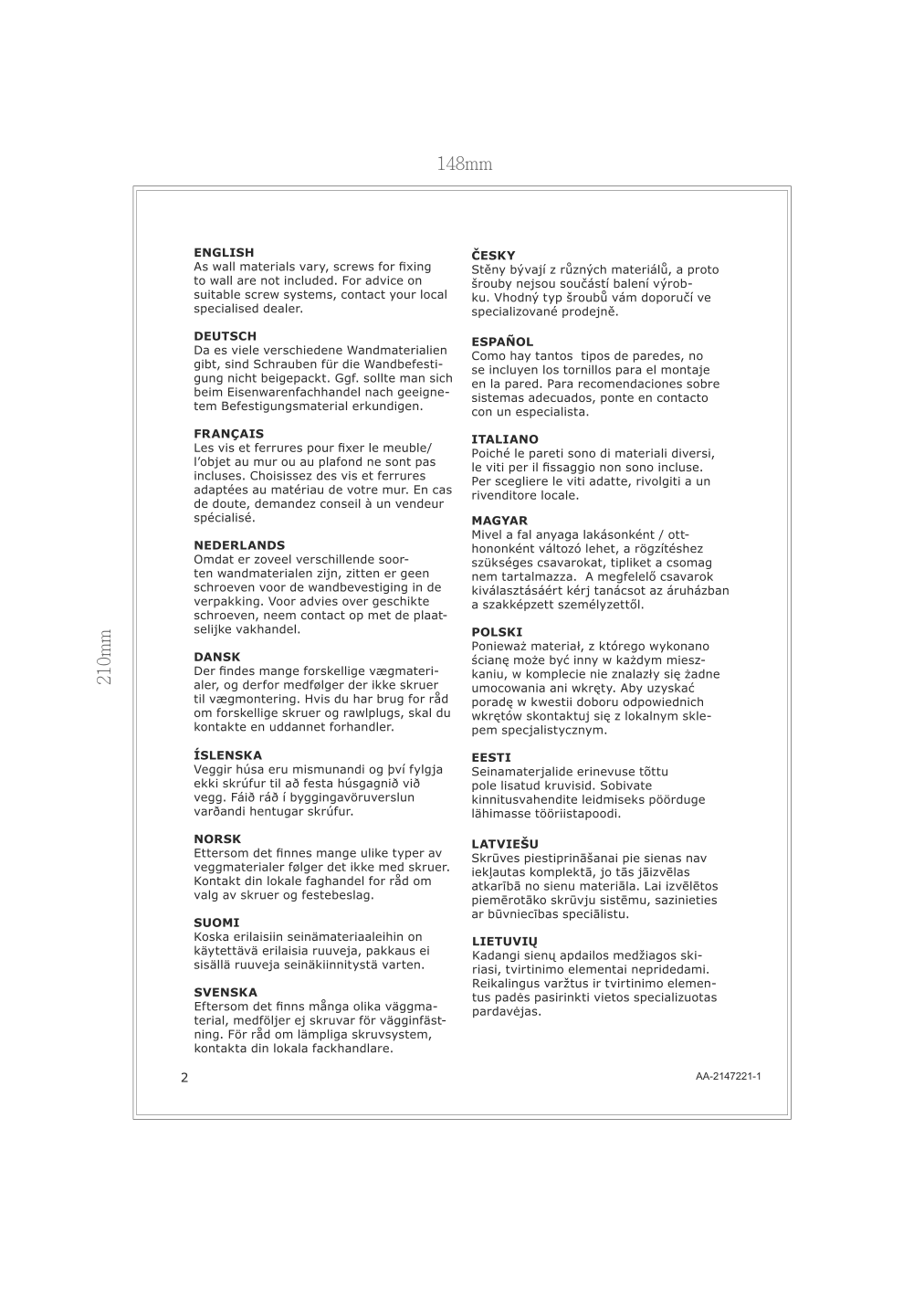 Assembly instructions for IKEA Bleking roller blind red brown | Page 2 - IKEA BLEKING roller blind 704.598.82