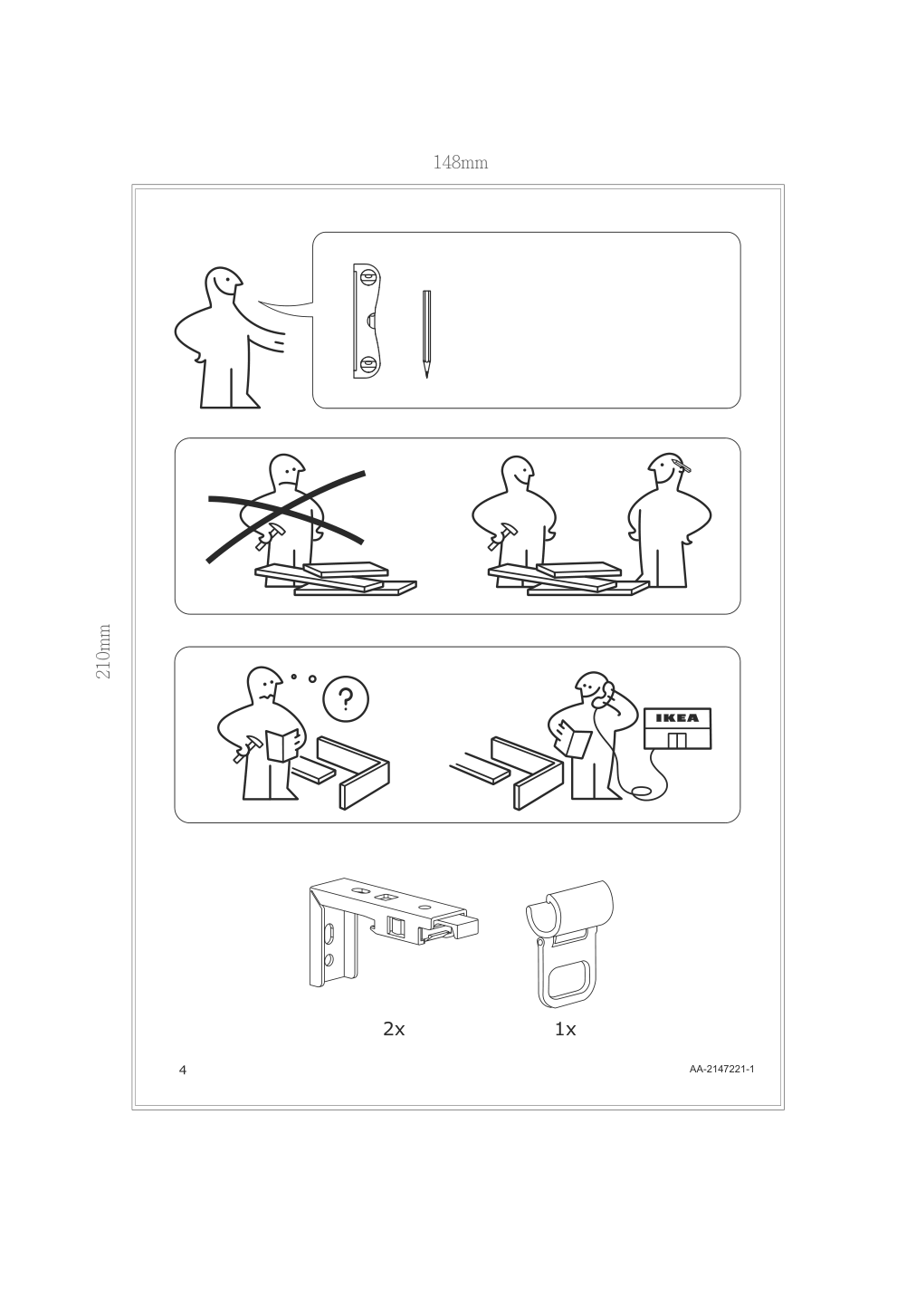 Assembly instructions for IKEA Bleking roller blind red brown | Page 4 - IKEA BLEKING roller blind 704.598.82