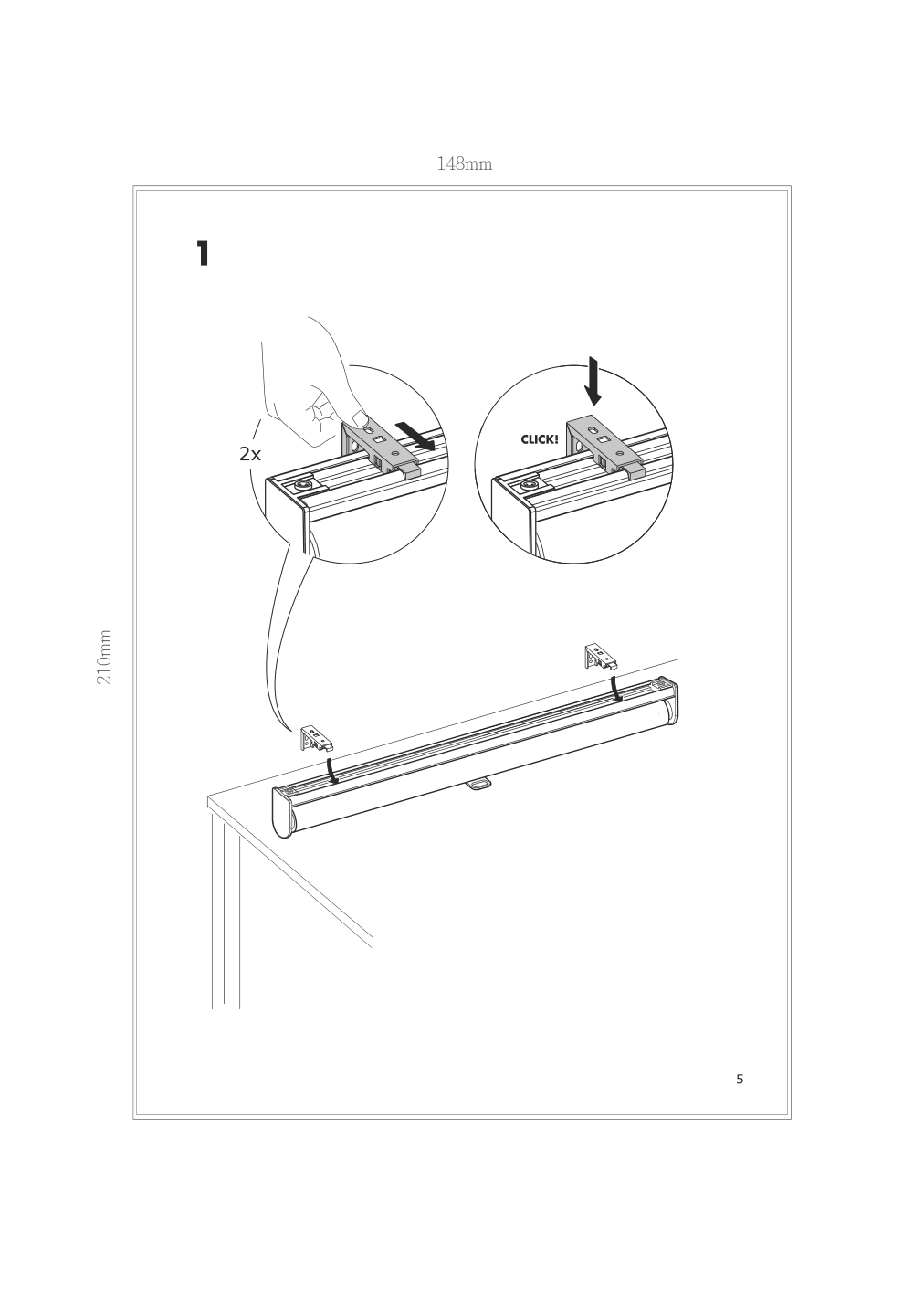 Assembly instructions for IKEA Bleking roller blind red brown | Page 5 - IKEA BLEKING roller blind 704.598.82