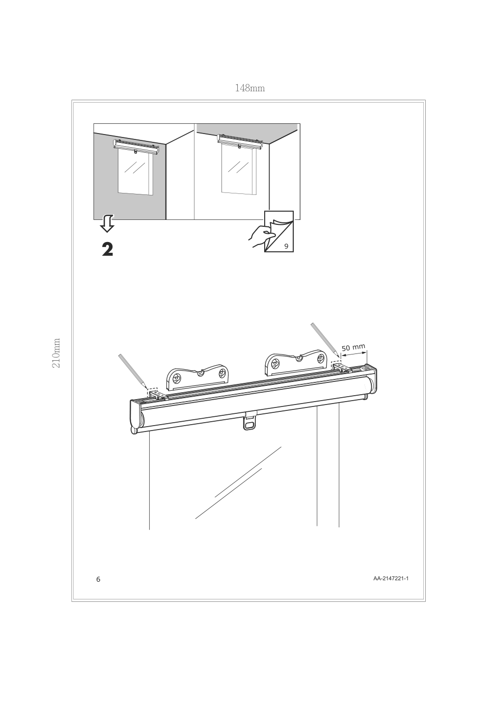 Assembly instructions for IKEA Bleking roller blind red brown | Page 6 - IKEA BLEKING roller blind 704.598.82