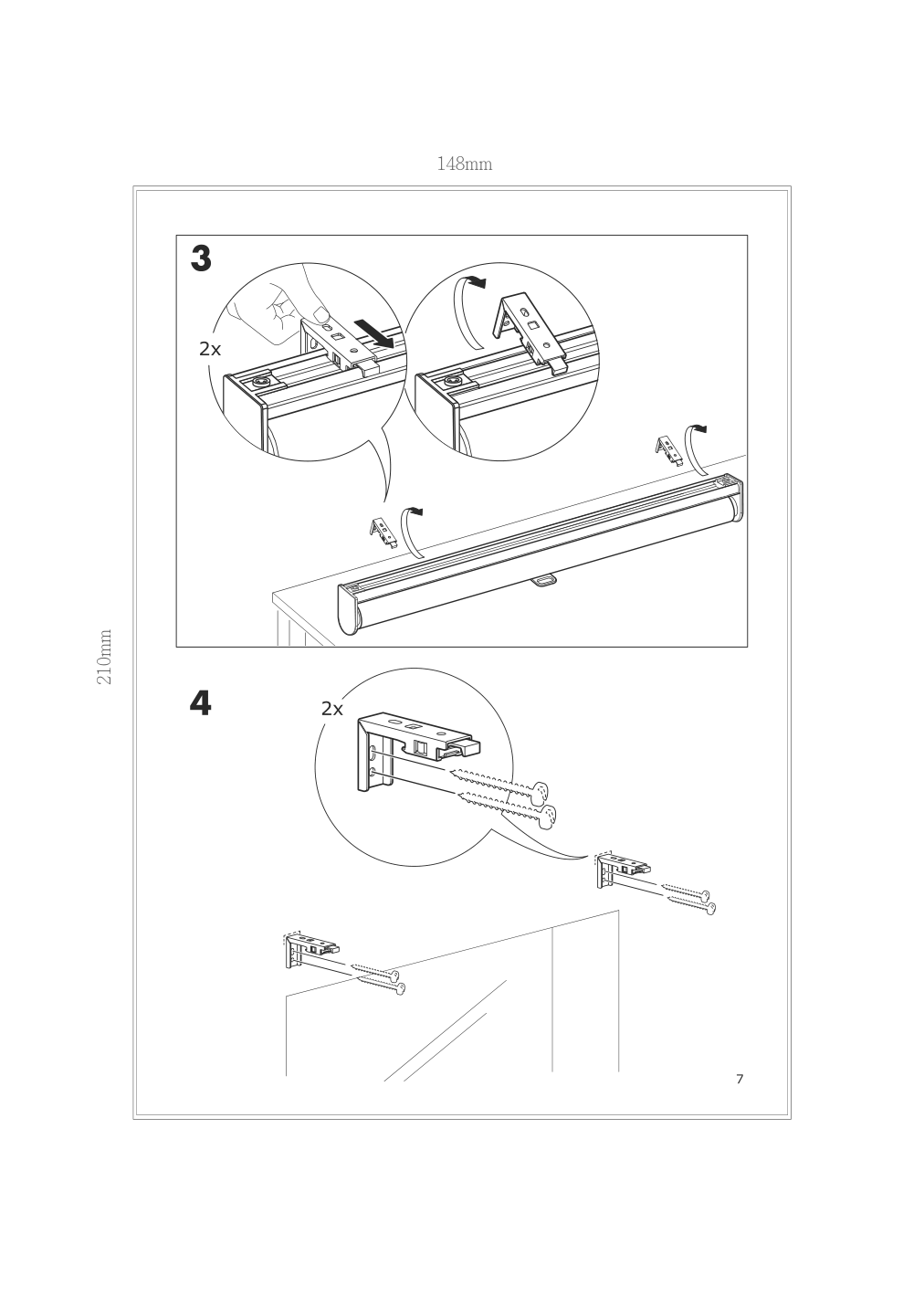 Assembly instructions for IKEA Bleking roller blind red brown | Page 7 - IKEA BLEKING roller blind 704.598.82