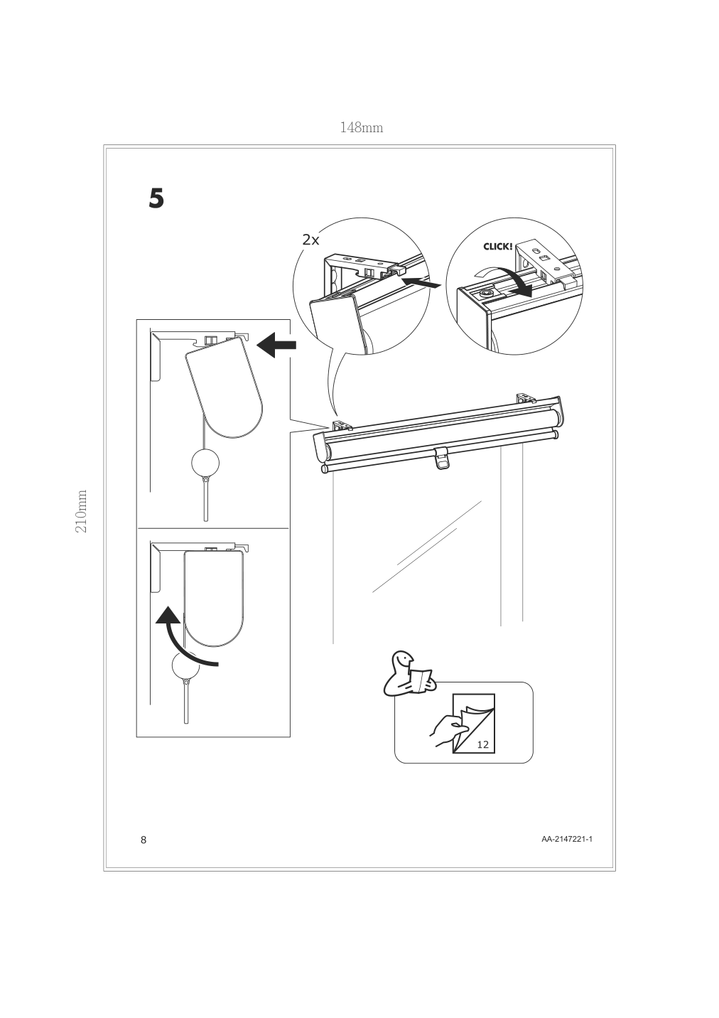 Assembly instructions for IKEA Bleking roller blind red brown | Page 8 - IKEA BLEKING roller blind 704.598.82