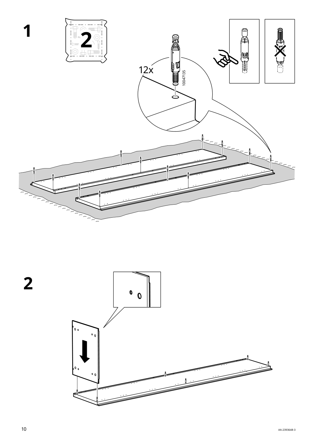 Assembly instructions for IKEA Boastad high cabinet black oak veneer | Page 10 - IKEA BOASTAD storage combination 395.352.18