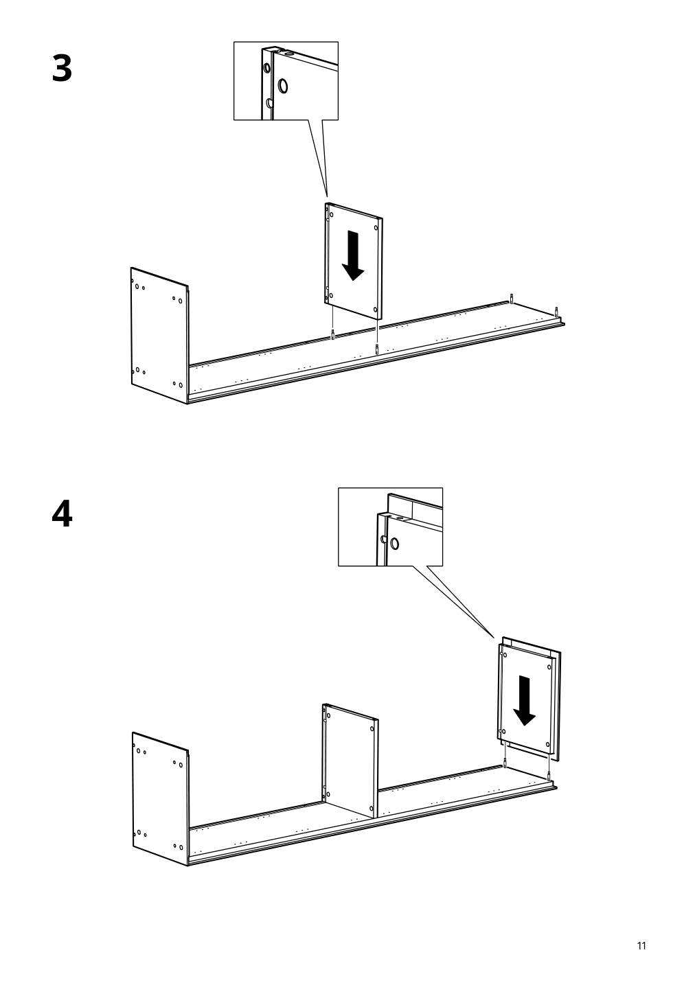 Assembly instructions for IKEA Boastad high cabinet black oak veneer | Page 11 - IKEA BOASTAD TV storage combination 995.352.20