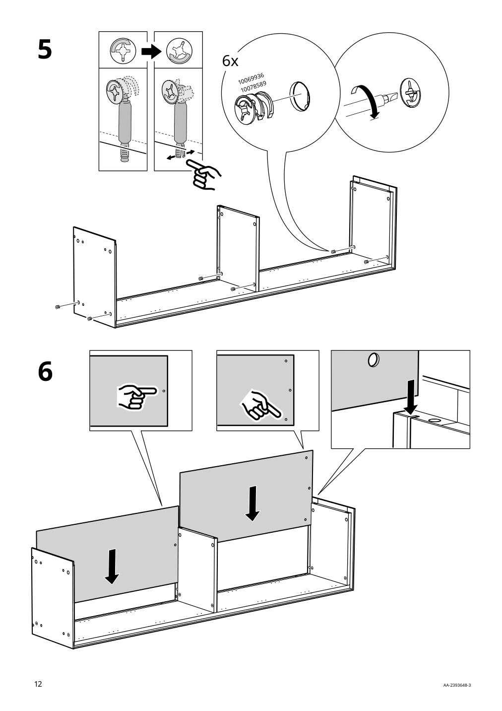 Assembly instructions for IKEA Boastad high cabinet black oak veneer | Page 12 - IKEA BOASTAD TV storage combination 595.352.22