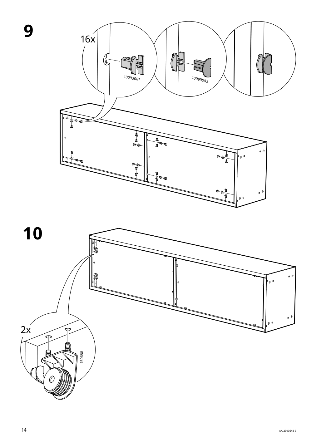 Assembly instructions for IKEA Boastad high cabinet black oak veneer | Page 14 - IKEA BOASTAD storage combination 395.352.18