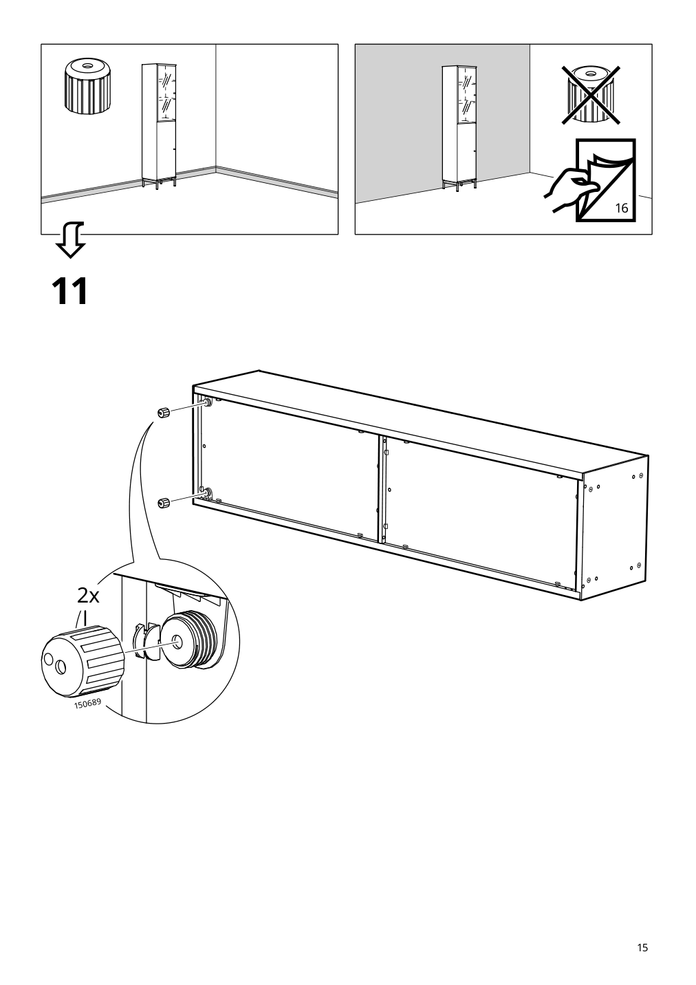 Assembly instructions for IKEA Boastad high cabinet black oak veneer | Page 15 - IKEA BOASTAD storage combination 395.352.18