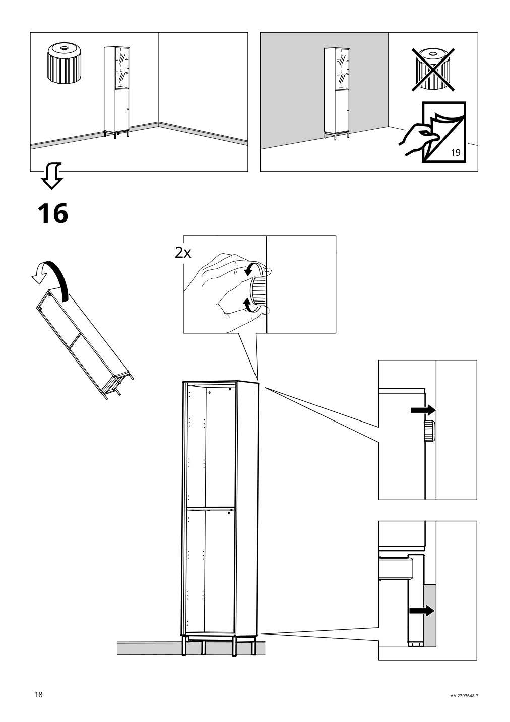 Assembly instructions for IKEA Boastad high cabinet black oak veneer | Page 18 - IKEA BOASTAD TV storage combination 595.352.22