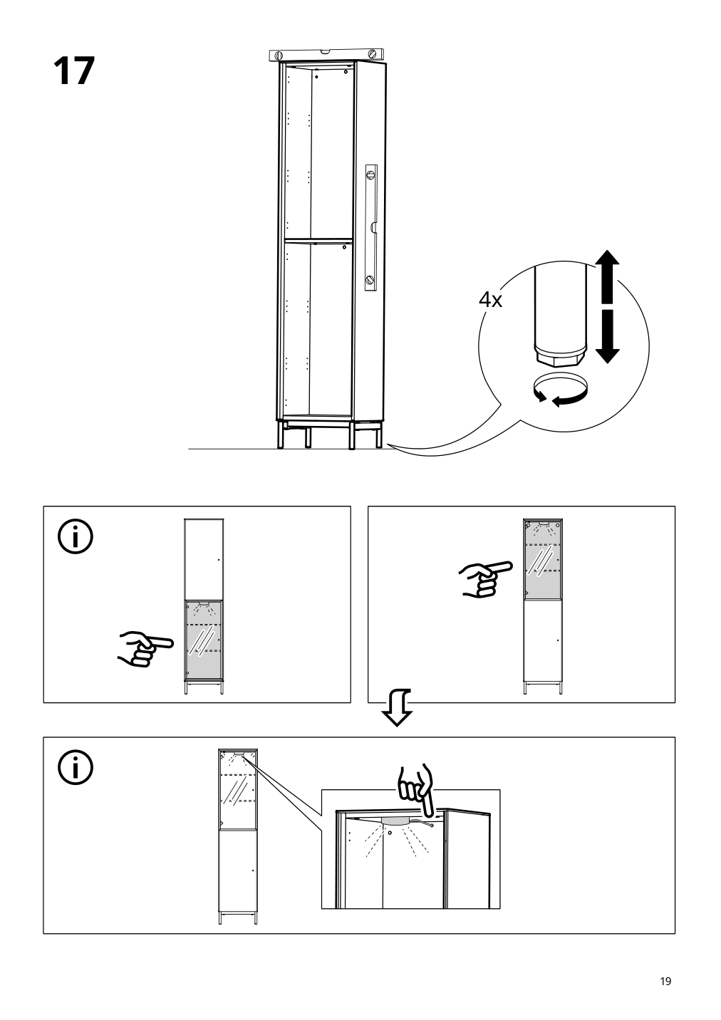 Assembly instructions for IKEA Boastad high cabinet black oak veneer | Page 19 - IKEA BOASTAD TV storage combination 995.352.20