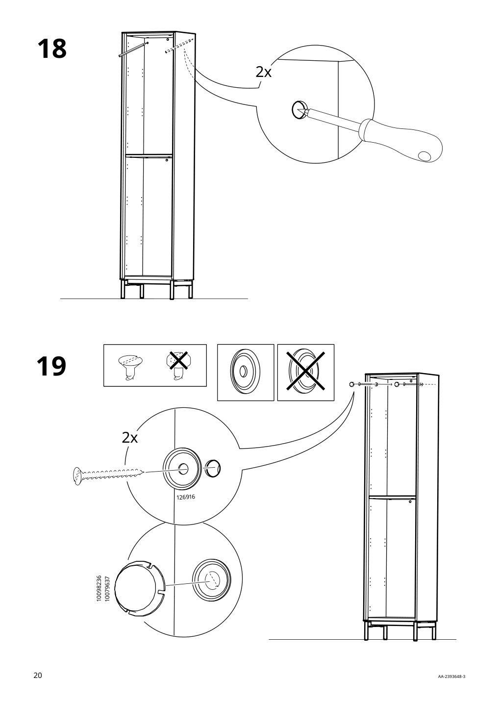 Assembly instructions for IKEA Boastad high cabinet black oak veneer | Page 20 - IKEA BOASTAD high cabinet 505.070.06