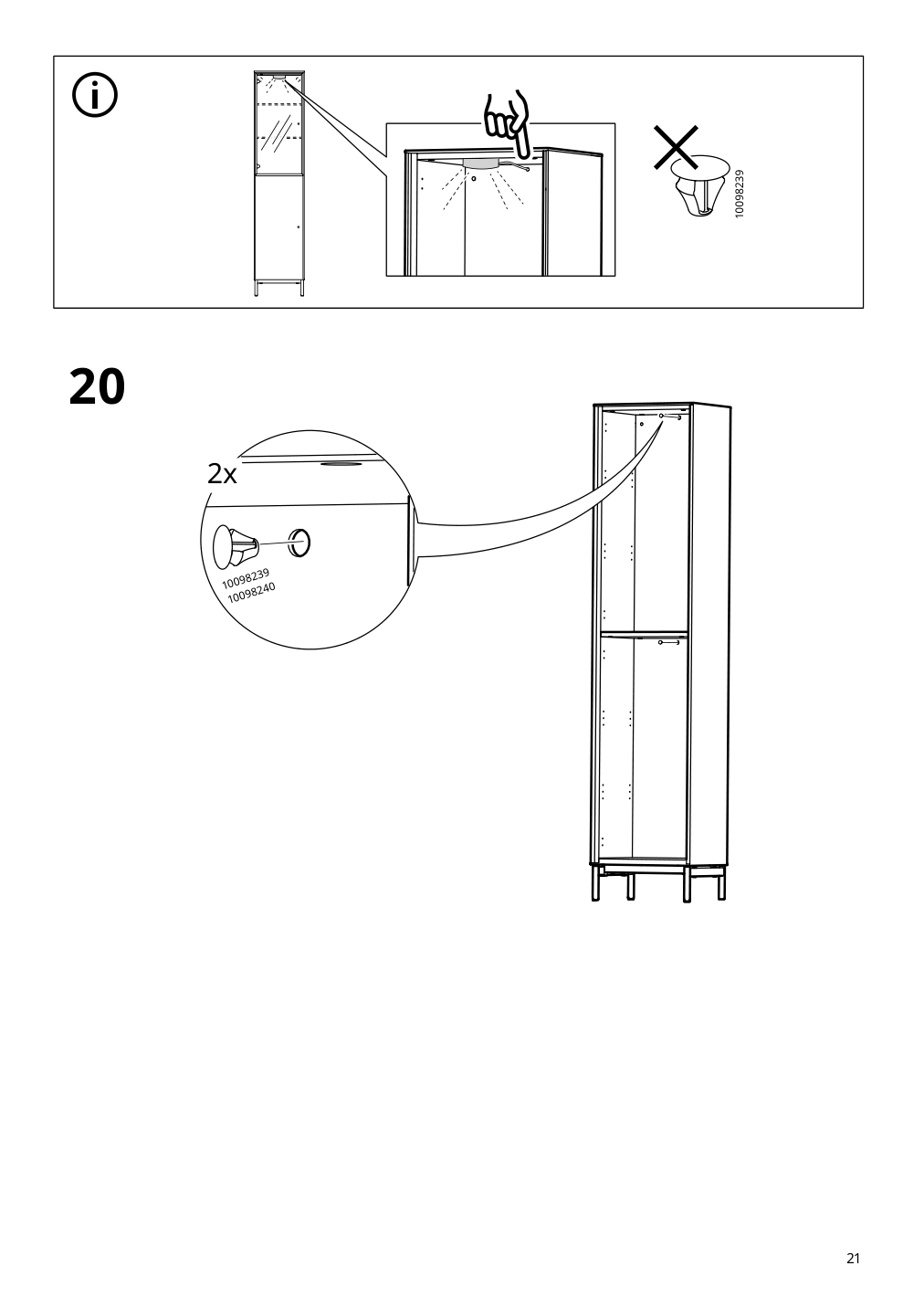 Assembly instructions for IKEA Boastad high cabinet black oak veneer | Page 21 - IKEA BOASTAD TV storage combination 595.352.22