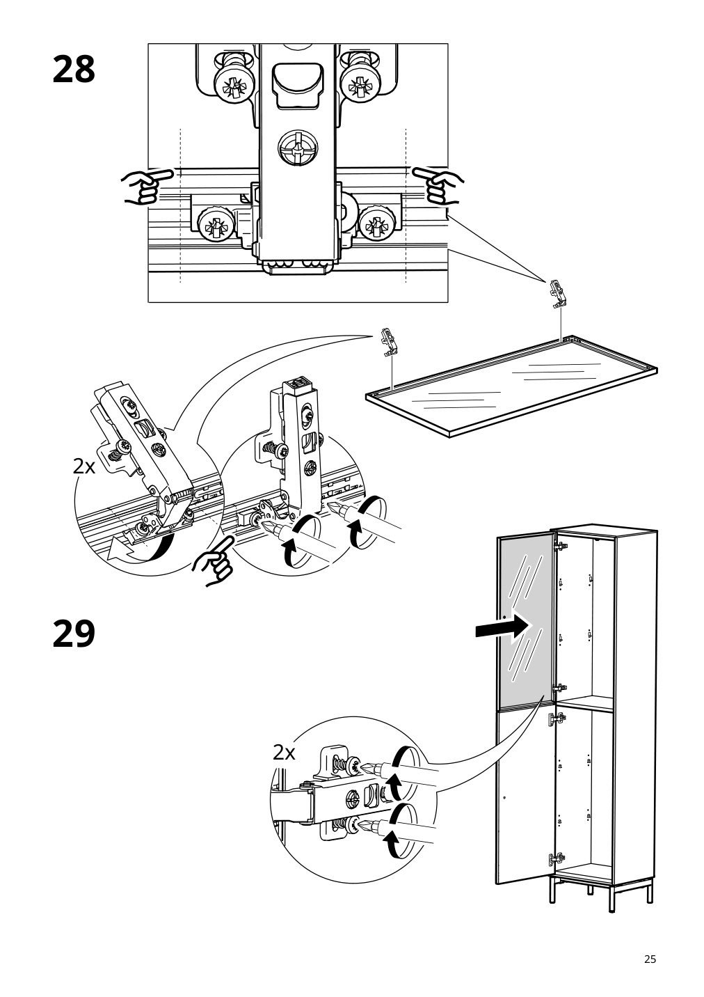 Assembly instructions for IKEA Boastad high cabinet black oak veneer | Page 25 - IKEA BOASTAD storage combination 395.352.18