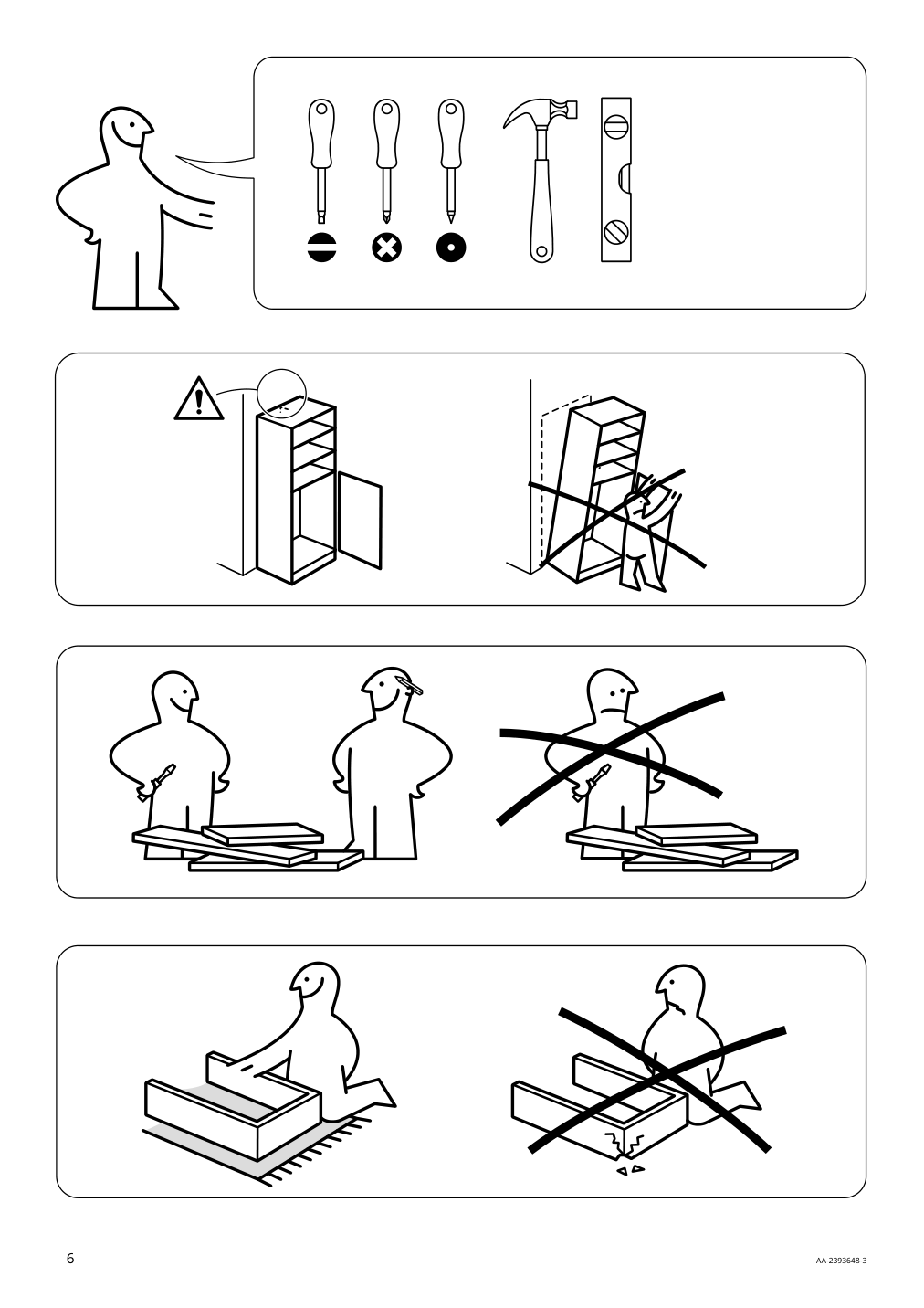 Assembly instructions for IKEA Boastad high cabinet black oak veneer | Page 6 - IKEA BOASTAD TV storage combination 595.352.22