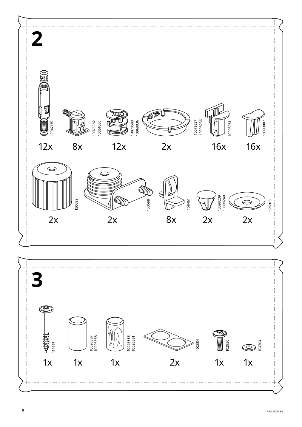 Assembly instructions for IKEA Boastad high cabinet black oak veneer | Page 8 - IKEA BOASTAD storage combination 395.352.18