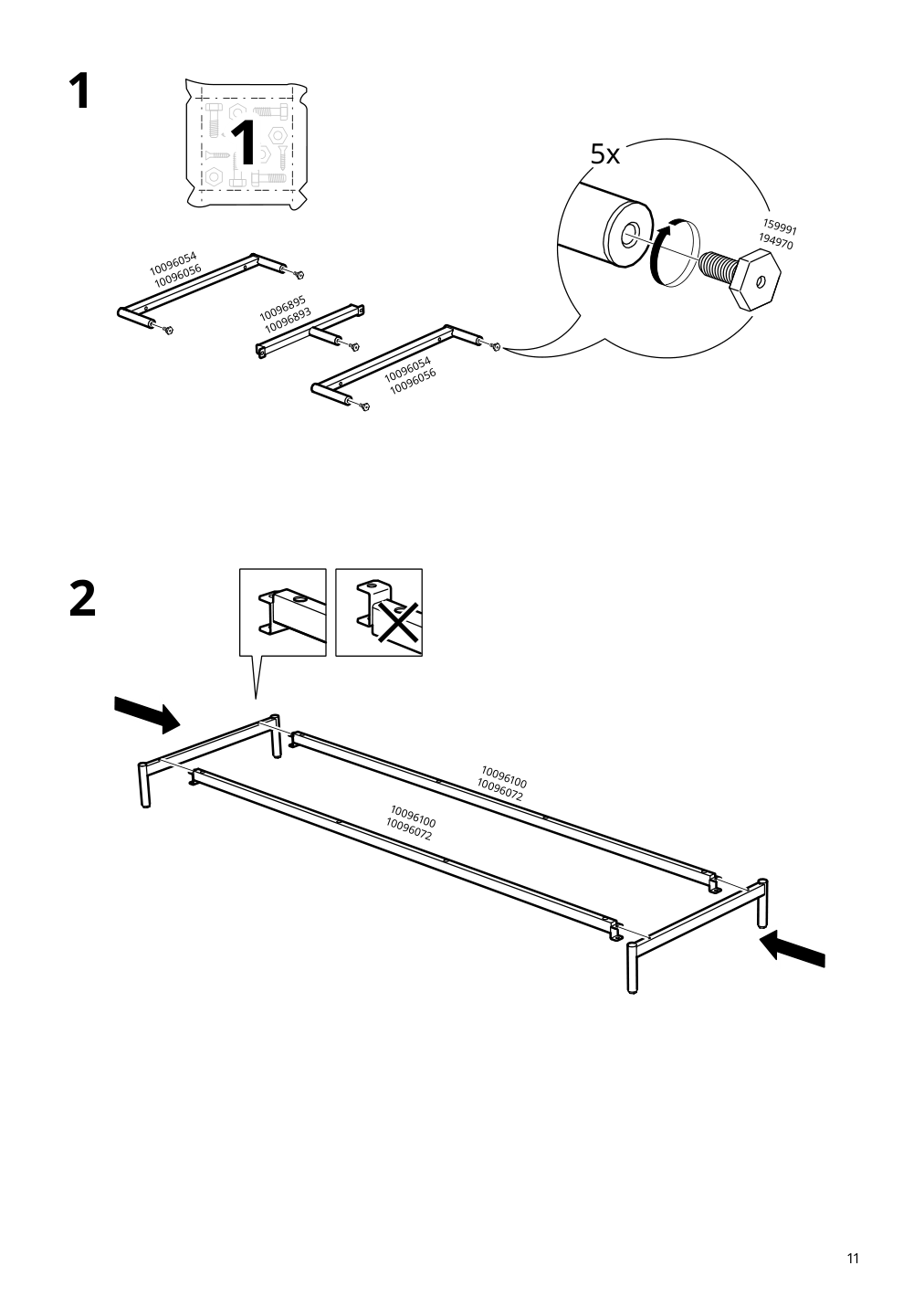 Assembly instructions for IKEA Boastad sideboard black oak veneer | Page 11 - IKEA BOASTAD storage combination 395.352.18