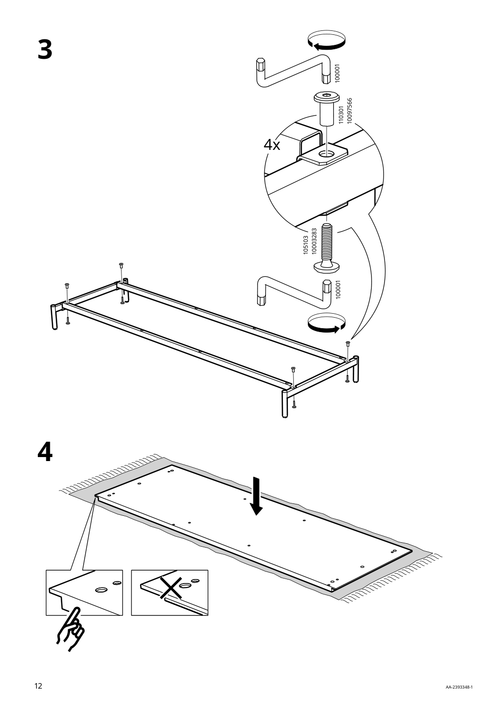 Assembly instructions for IKEA Boastad sideboard black oak veneer | Page 12 - IKEA BOASTAD sideboard 305.070.12