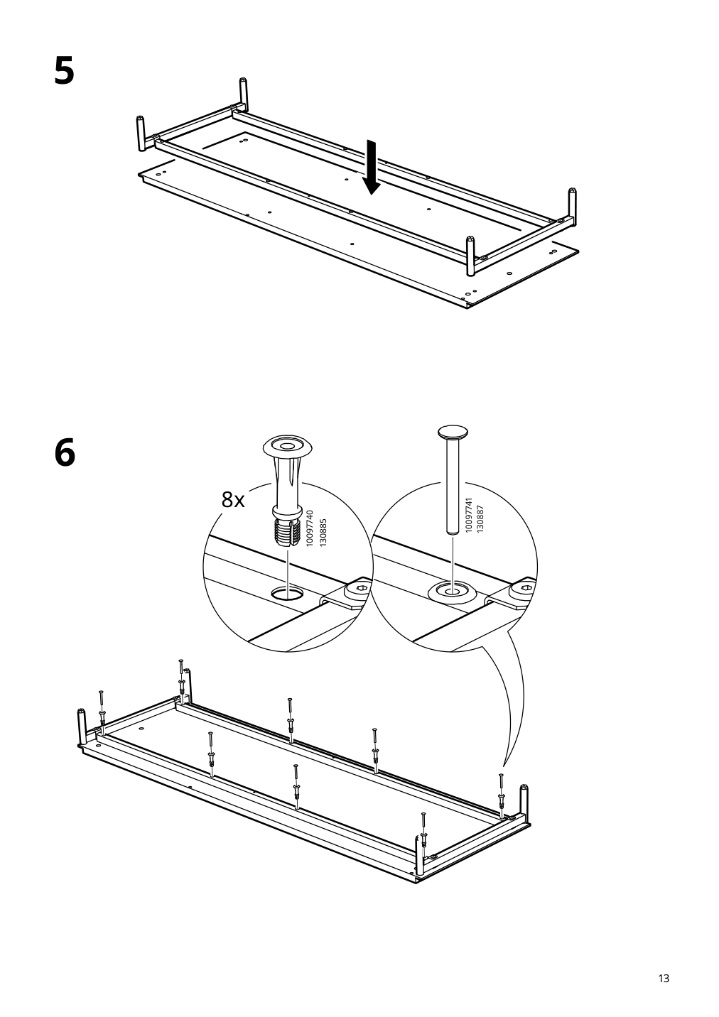 Assembly instructions for IKEA Boastad sideboard black oak veneer | Page 13 - IKEA BOASTAD sideboard 305.070.12