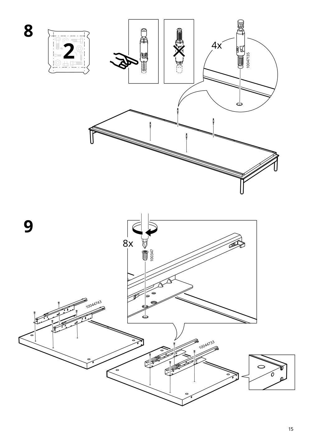 Assembly instructions for IKEA Boastad sideboard black oak veneer | Page 15 - IKEA BOASTAD storage combination 395.352.18