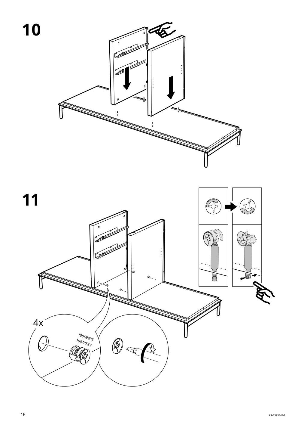 Assembly instructions for IKEA Boastad sideboard black oak veneer | Page 16 - IKEA BOASTAD storage combination 395.352.18