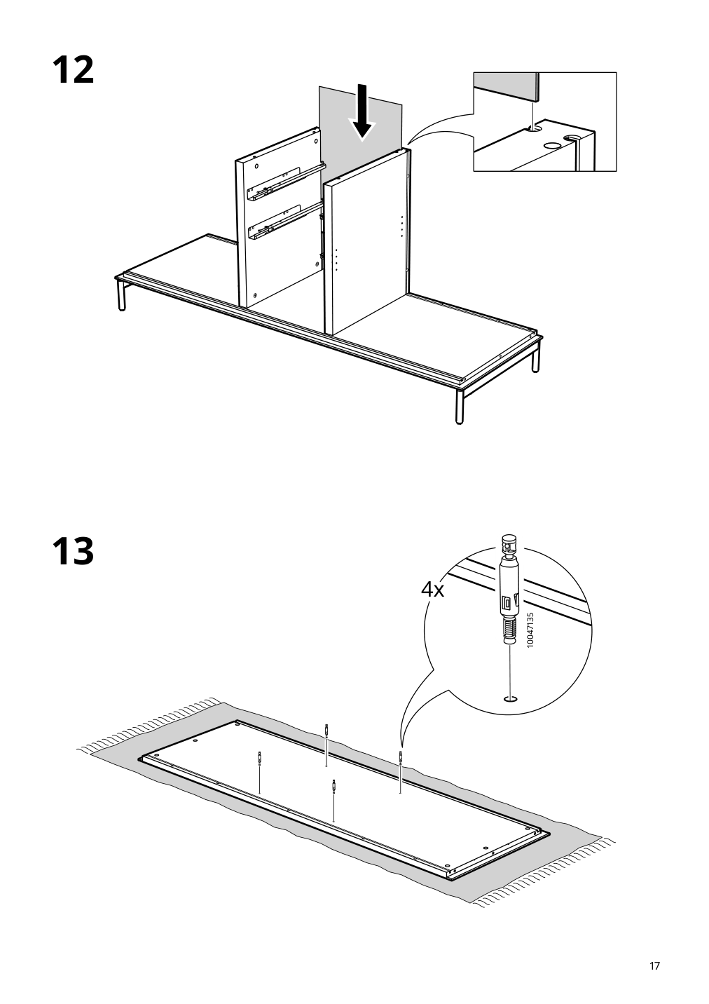 Assembly instructions for IKEA Boastad sideboard black oak veneer | Page 17 - IKEA BOASTAD storage combination 395.352.18