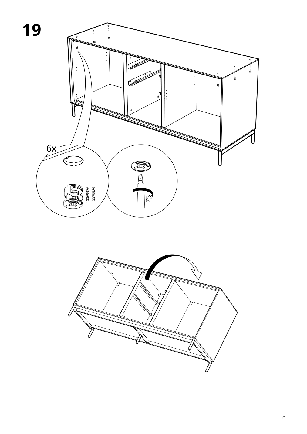 Assembly instructions for IKEA Boastad sideboard black oak veneer | Page 21 - IKEA BOASTAD sideboard 305.070.12