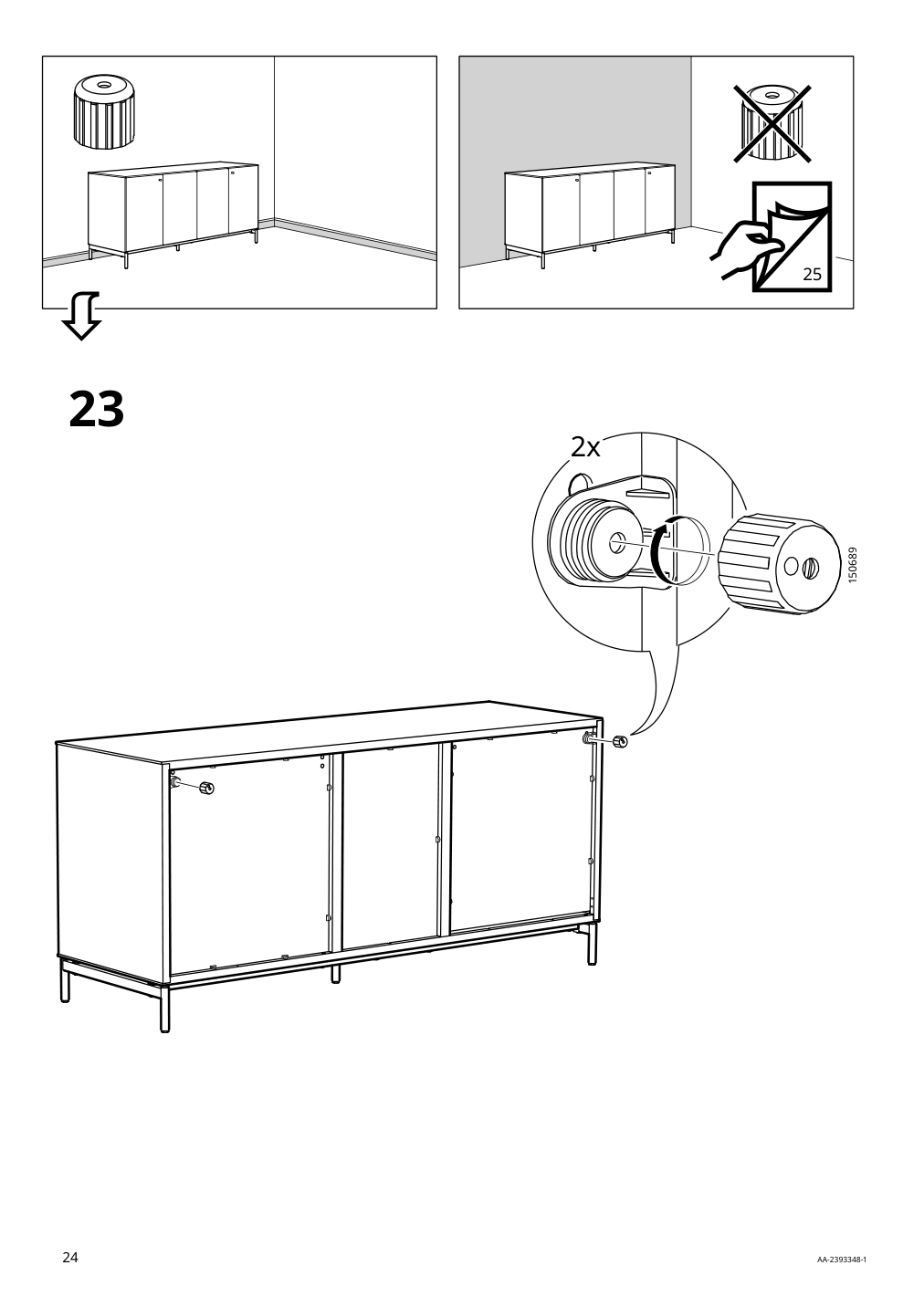 Assembly instructions for IKEA Boastad sideboard black oak veneer | Page 24 - IKEA BOASTAD sideboard 305.070.12