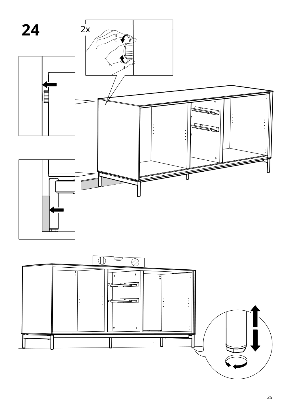 Assembly instructions for IKEA Boastad sideboard black oak veneer | Page 25 - IKEA BOASTAD storage combination 395.352.18