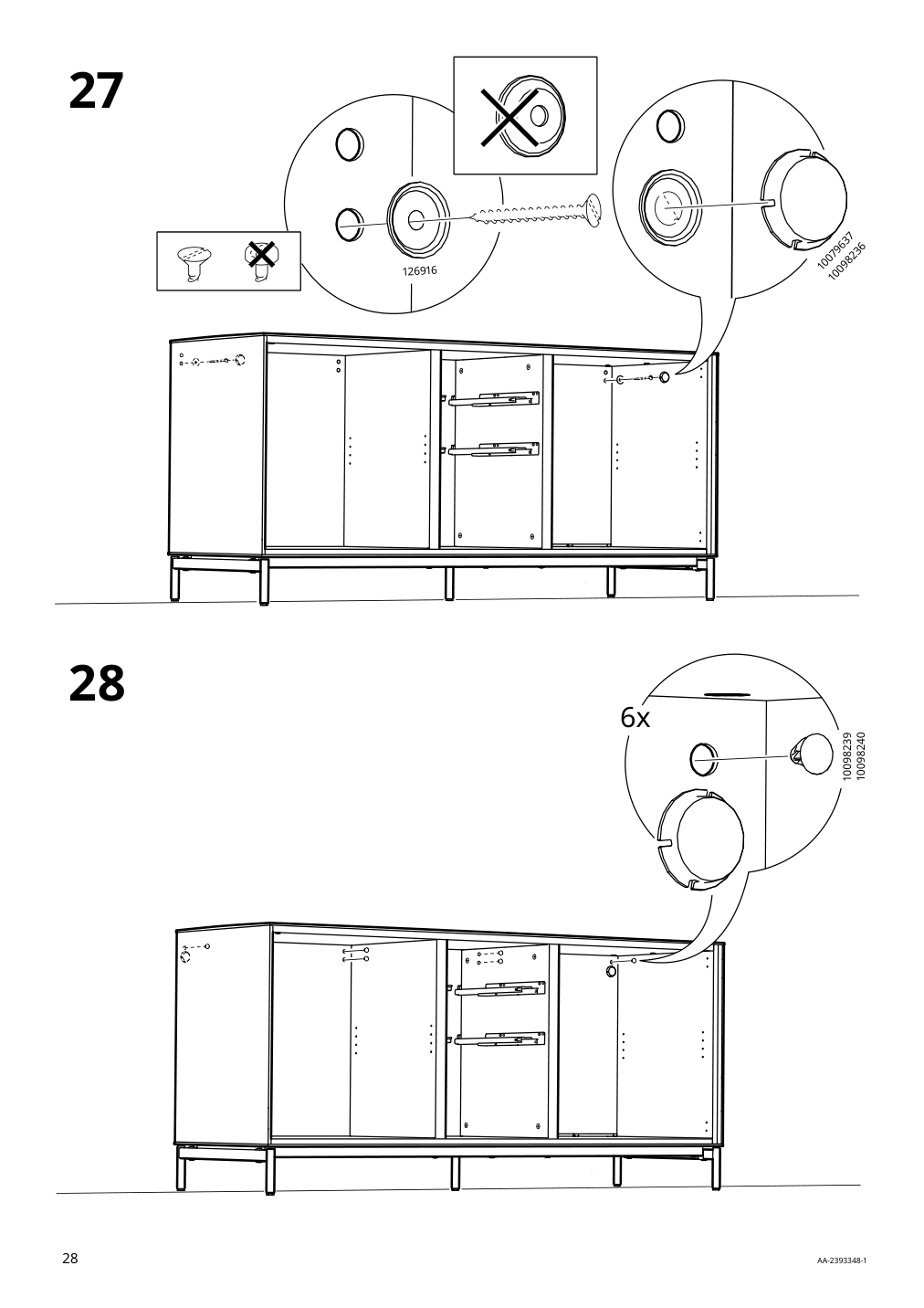 Assembly instructions for IKEA Boastad sideboard black oak veneer | Page 28 - IKEA BOASTAD storage combination 395.352.18