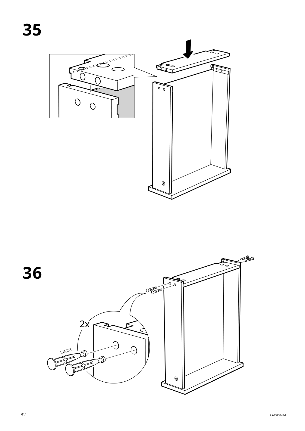 Assembly instructions for IKEA Boastad sideboard black oak veneer | Page 32 - IKEA BOASTAD storage combination 395.352.18