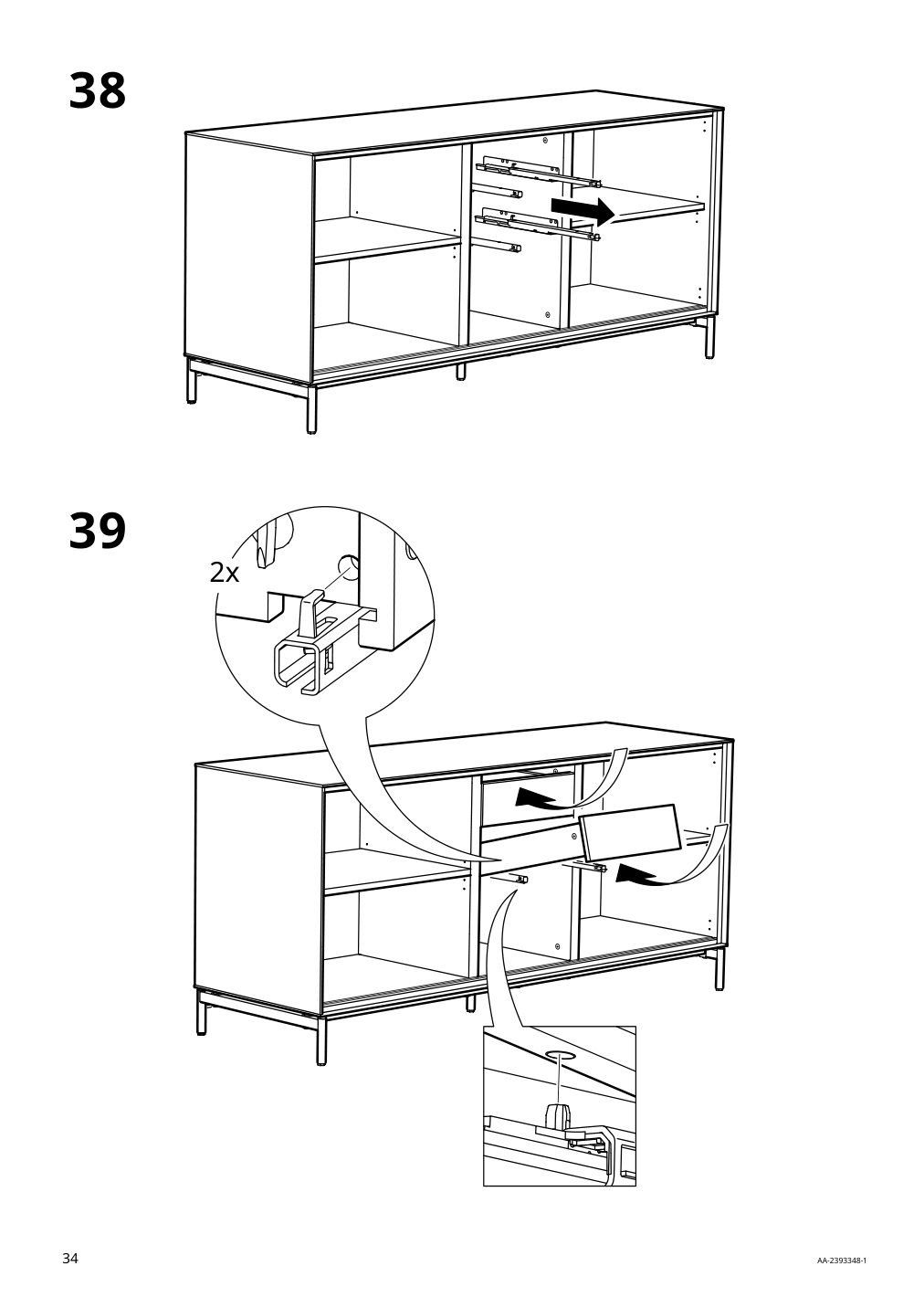 Assembly instructions for IKEA Boastad sideboard black oak veneer | Page 34 - IKEA BOASTAD sideboard 305.070.12