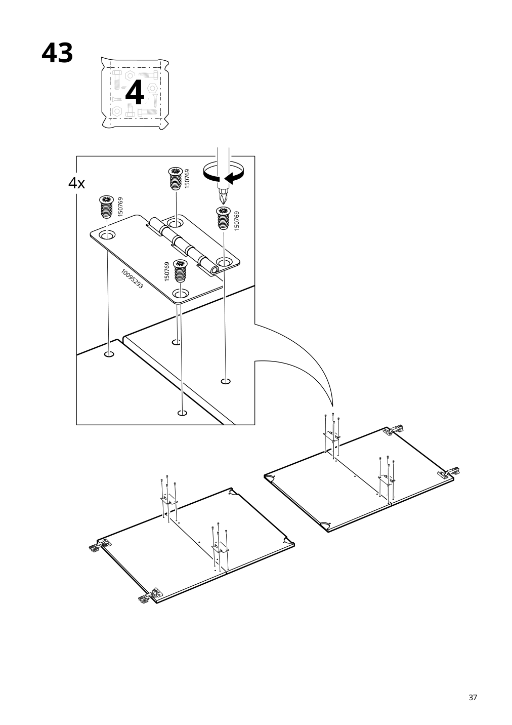 Assembly instructions for IKEA Boastad sideboard black oak veneer | Page 37 - IKEA BOASTAD storage combination 395.352.18