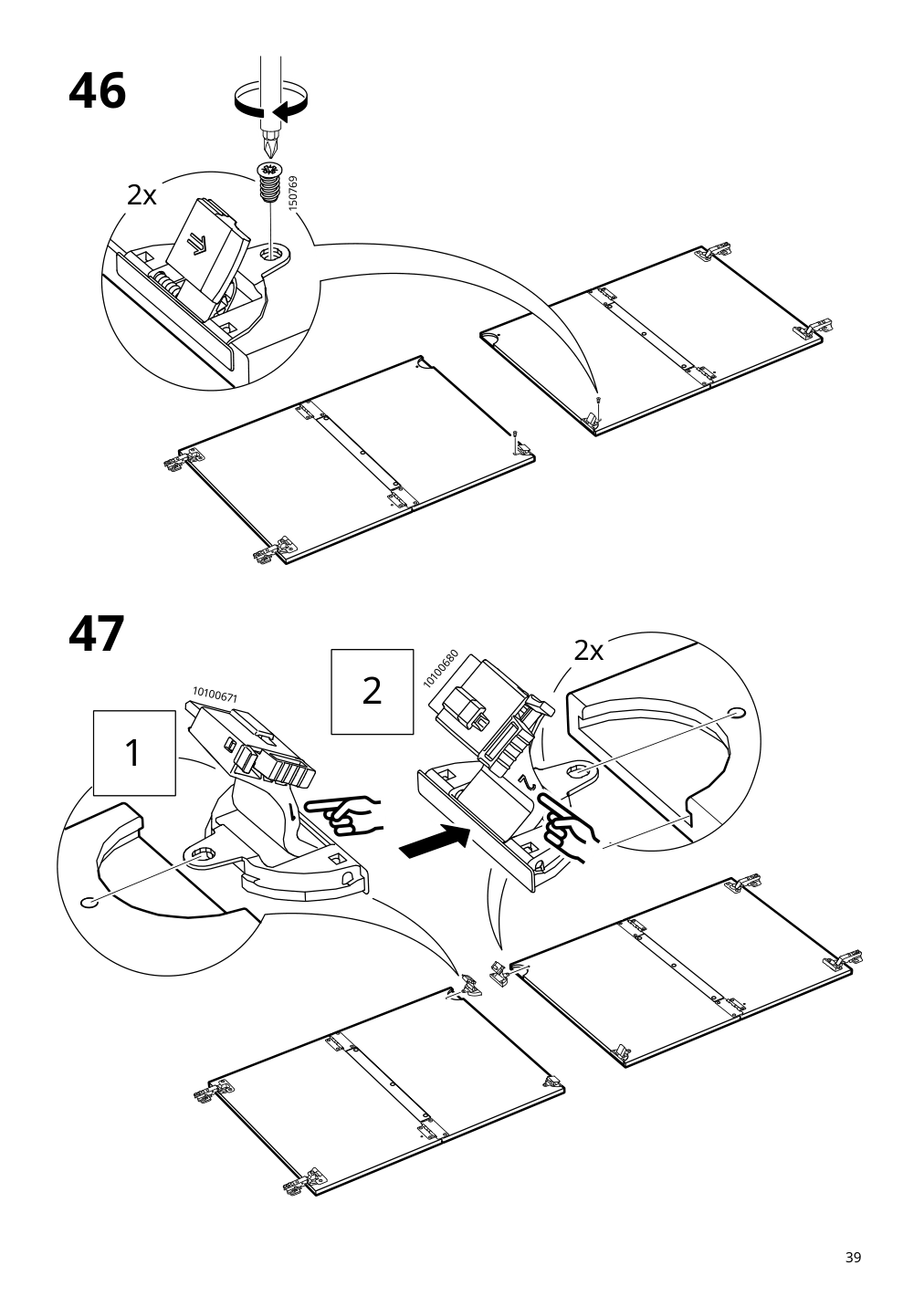 Assembly instructions for IKEA Boastad sideboard black oak veneer | Page 39 - IKEA BOASTAD storage combination 395.352.18